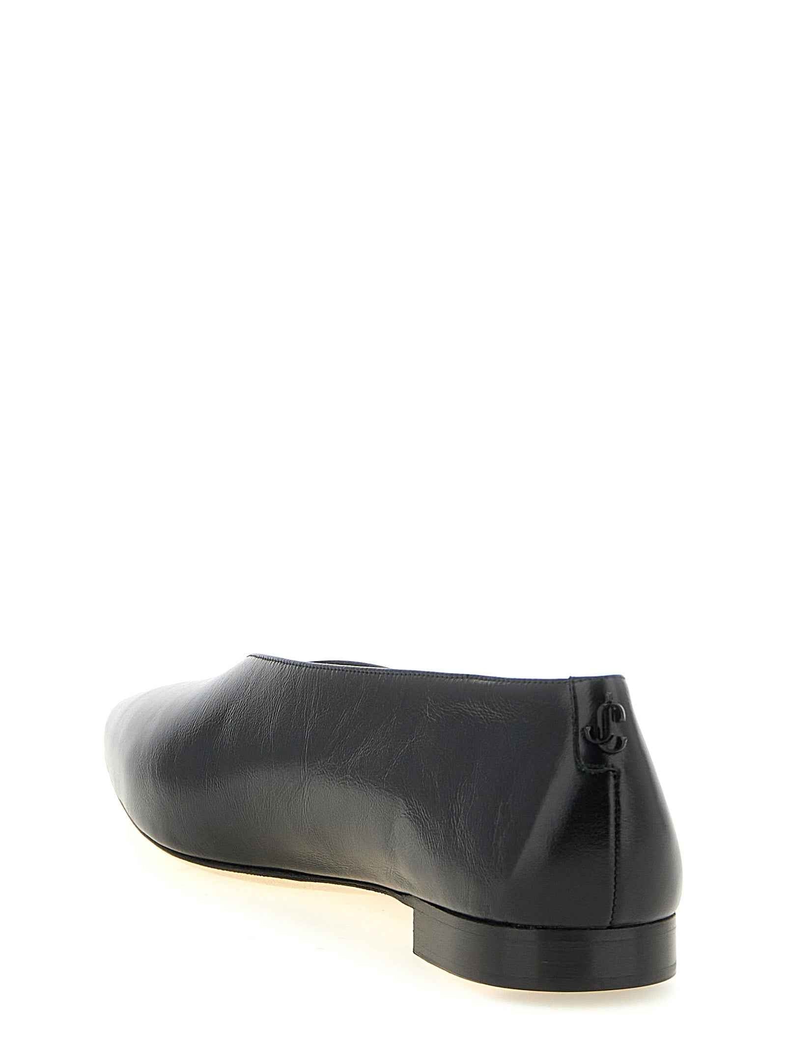 Jimmy Choo Black Leather Ballet Flats