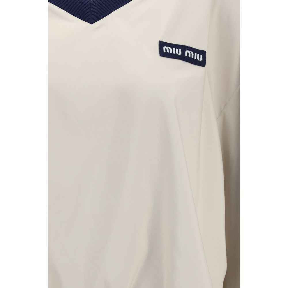 Miu Miu Beige Recycled Polyester Sweatshirt