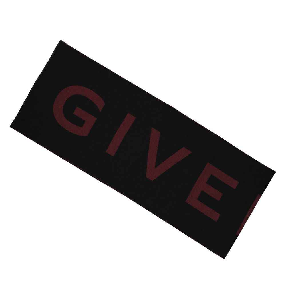 Givenchy Black Virgin Wool Foulard