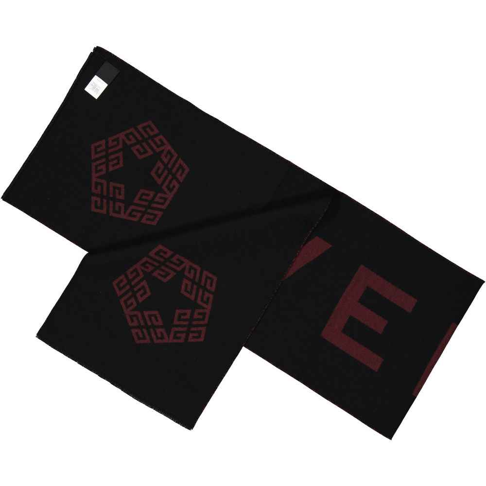 Givenchy Black Virgin Wool Foulard