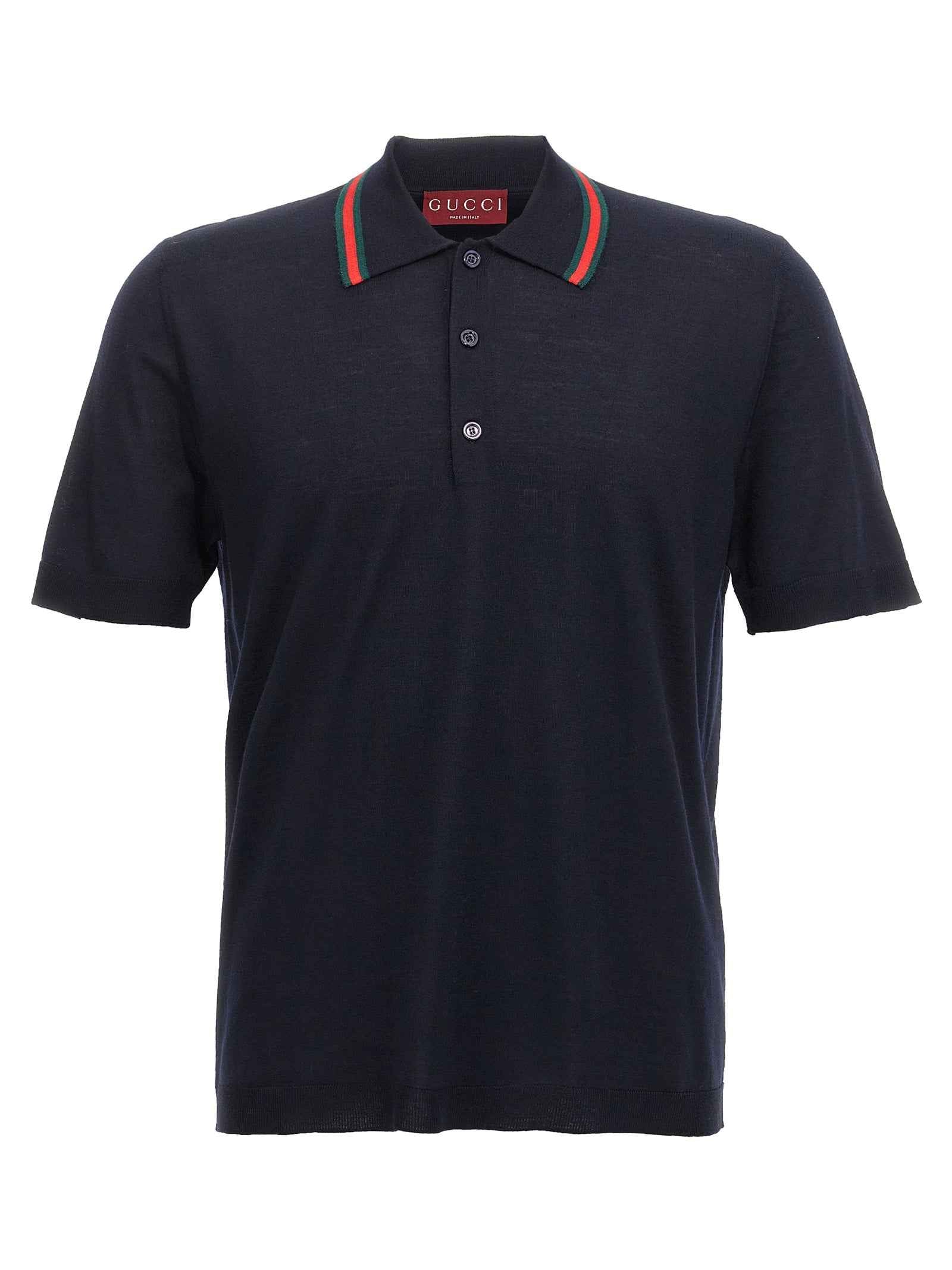 Gucci Blue Wool Polo Shirt