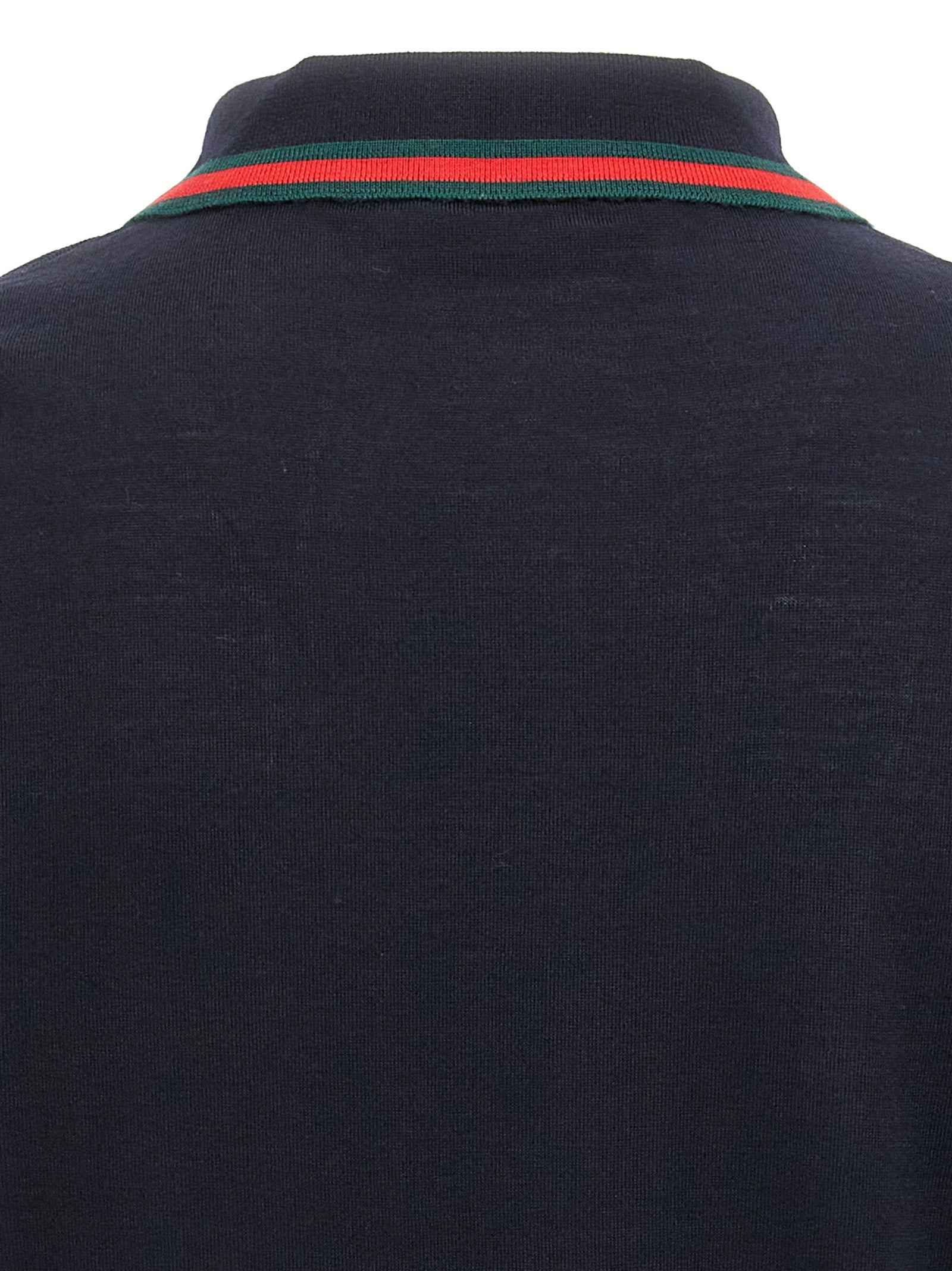 Gucci Blue Wool Polo Shirt