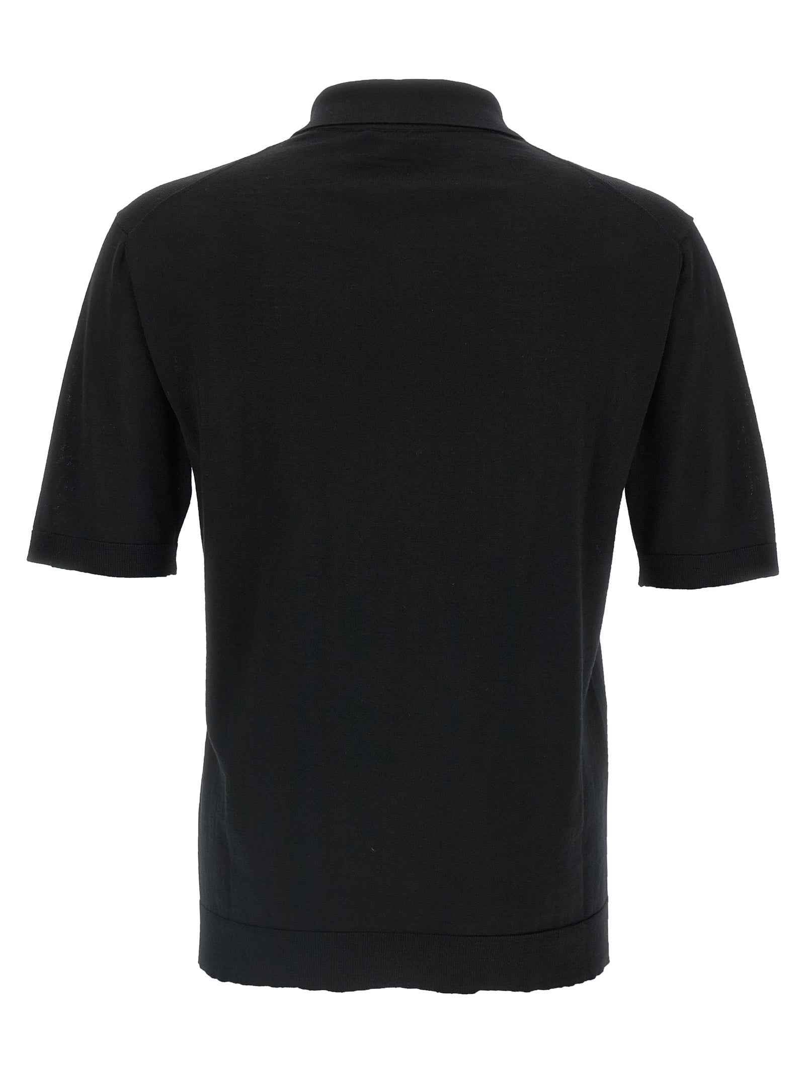 Gucci Black Wool Polo Shirt