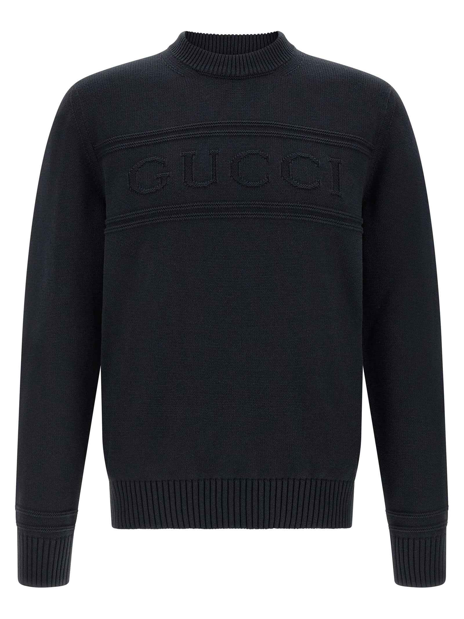 Gucci Blue Cotton Cardigan