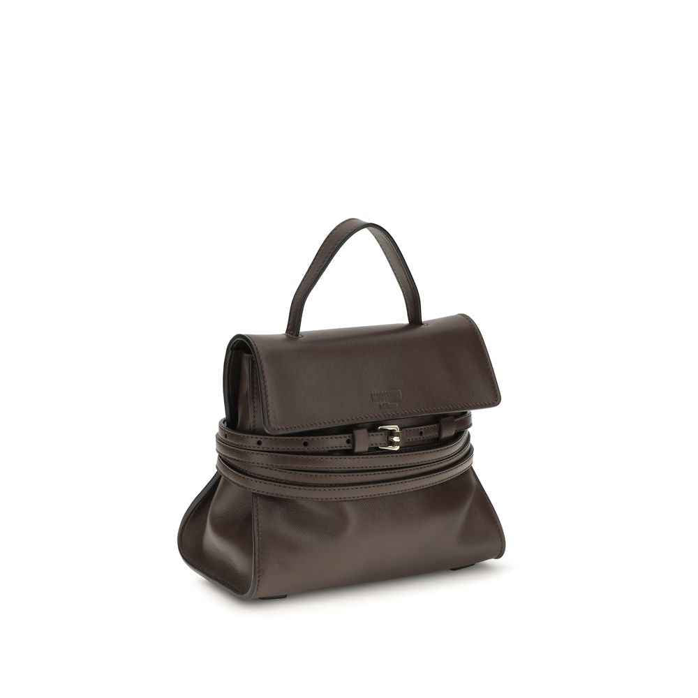 Moschino Brown Goatskin Shoulder Bag