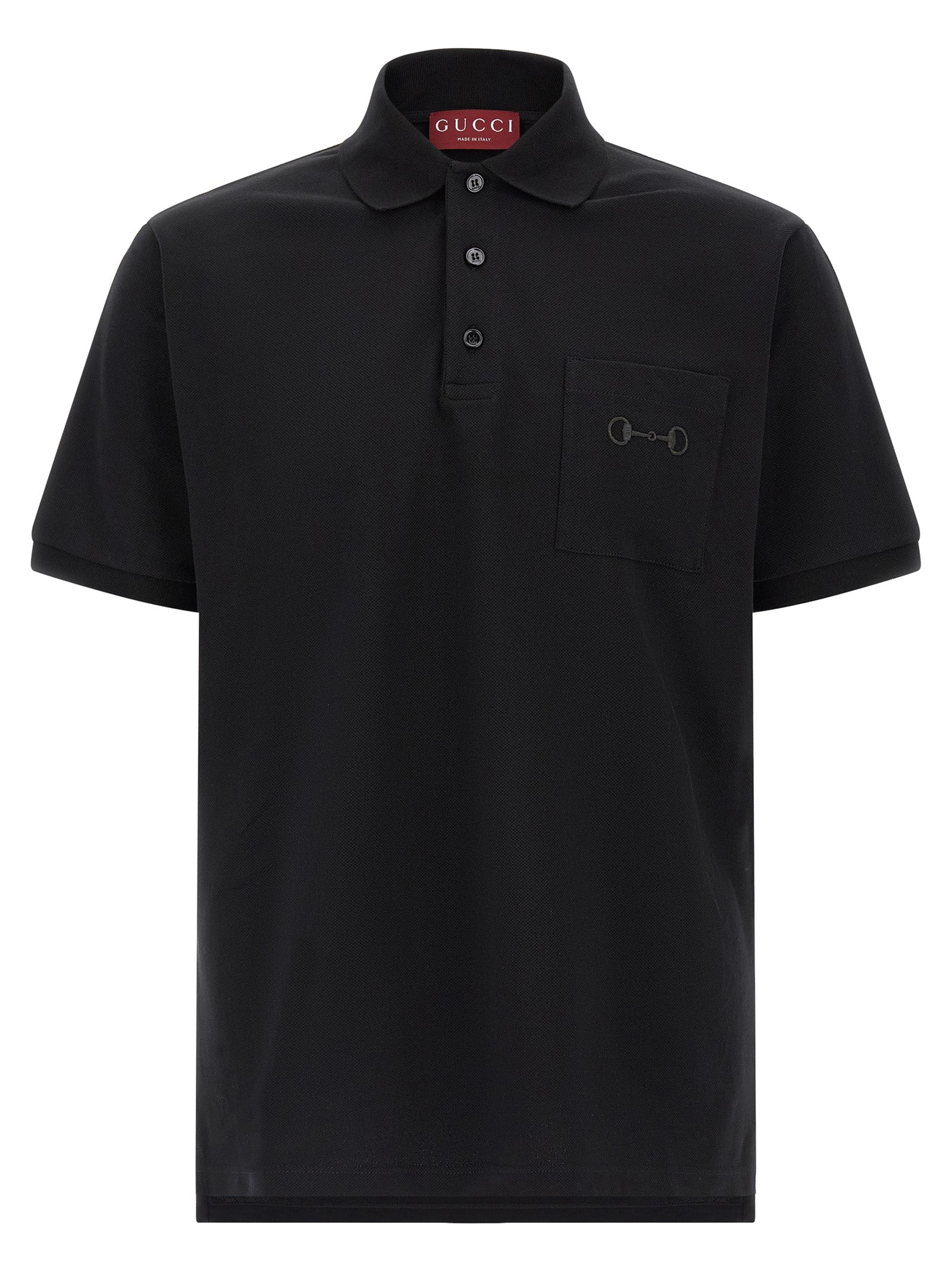 Gucci Black Cotton Polo Shirt