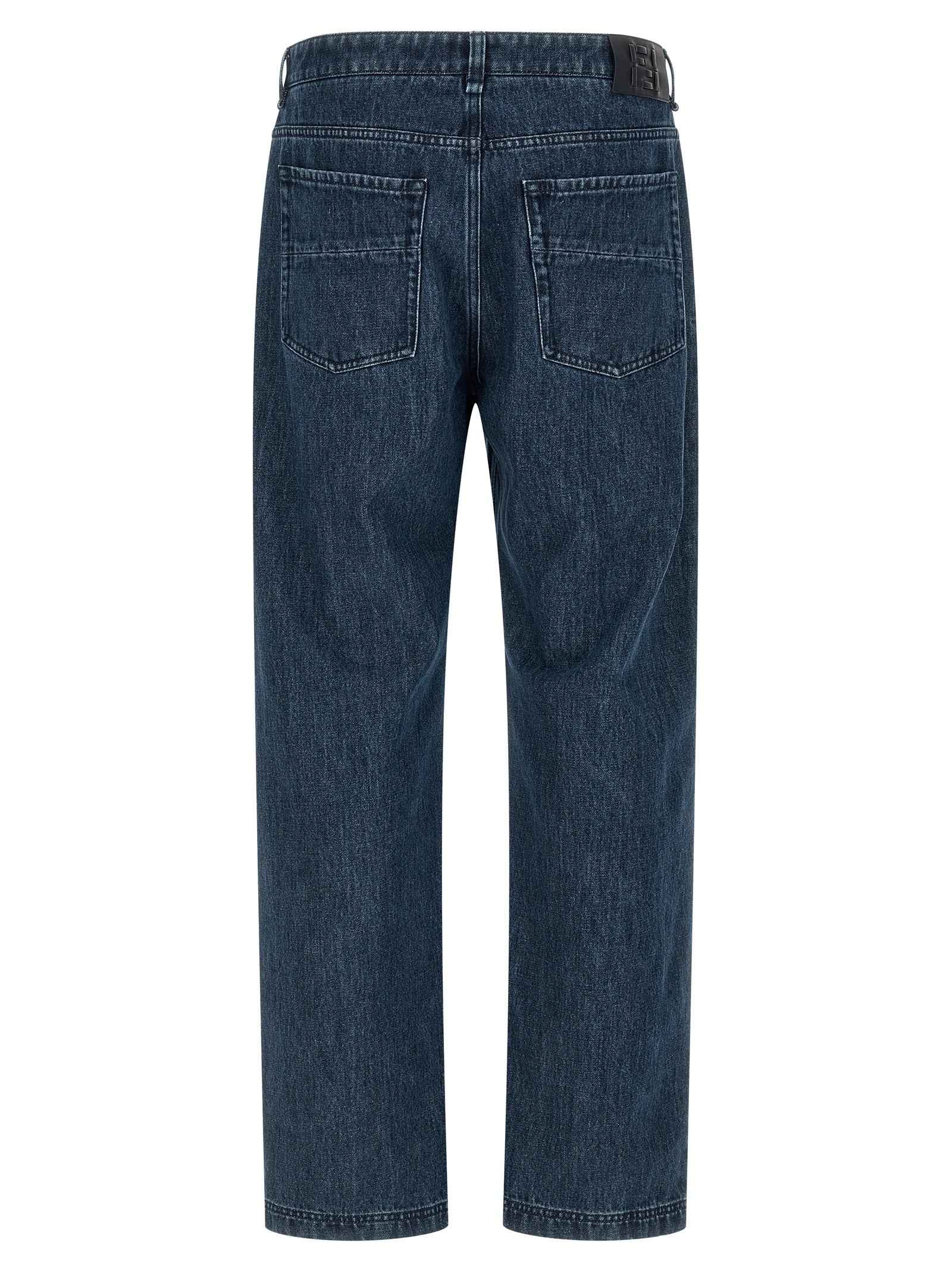 Fendi Blue Cotton Flared Jeans