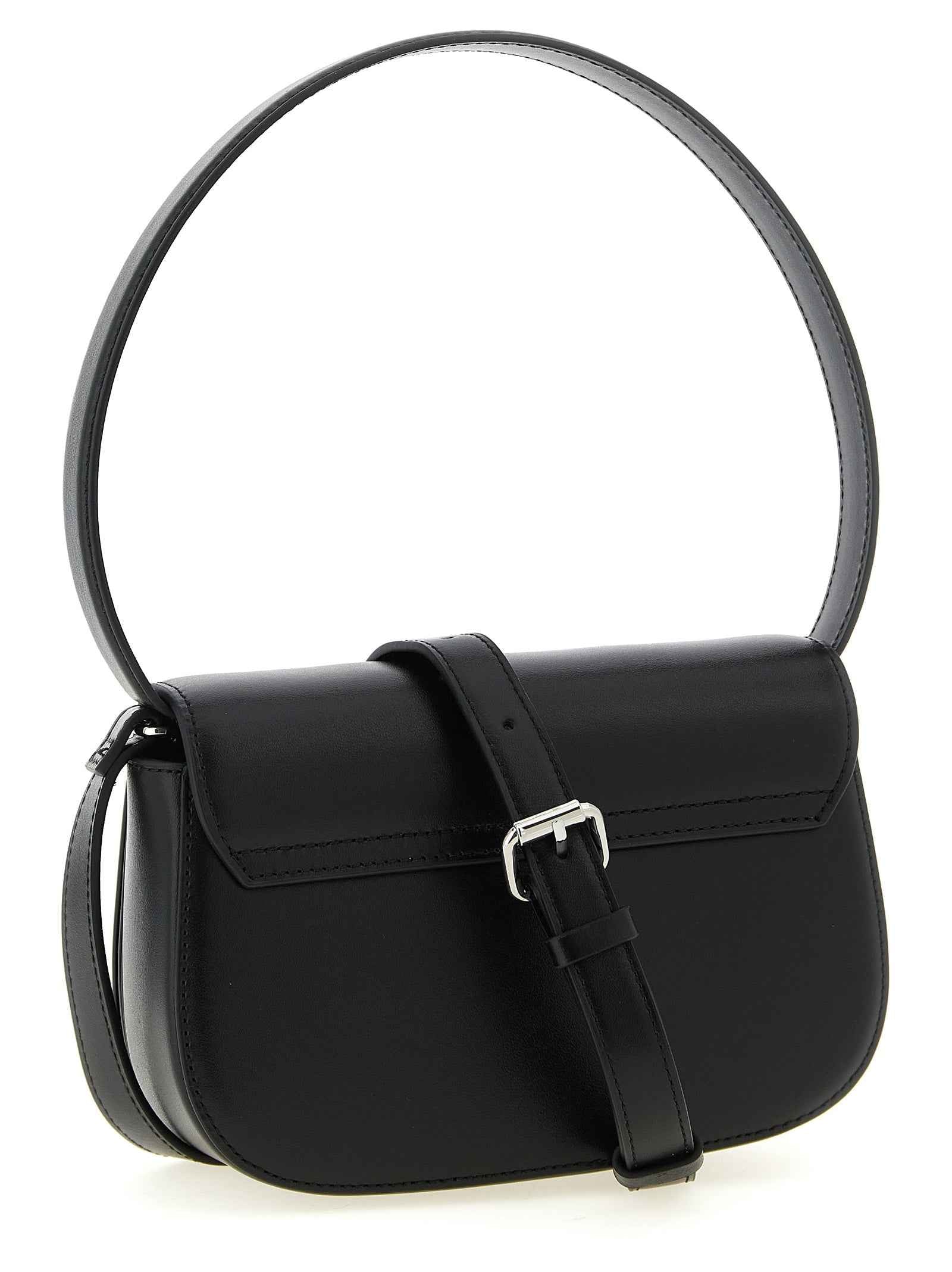 Diesel Black Cowhide Shoulder Bag