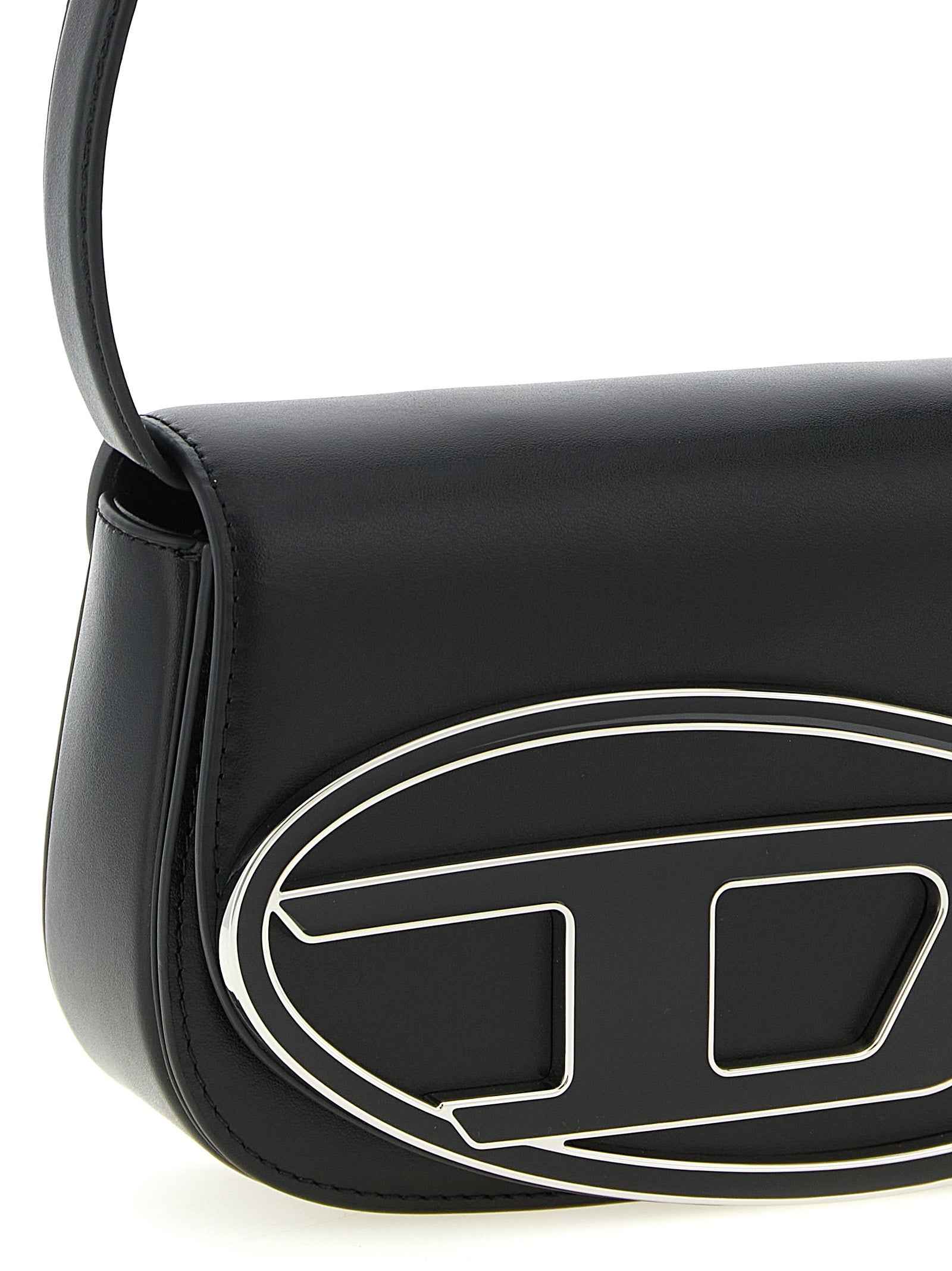 Diesel Black Cowhide Shoulder Bag
