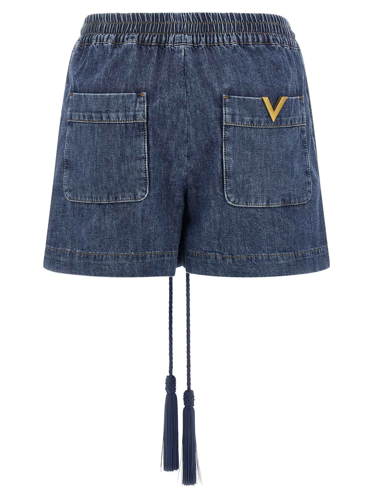 Valentino Garavani Blue Cotton Bermuda Shorts