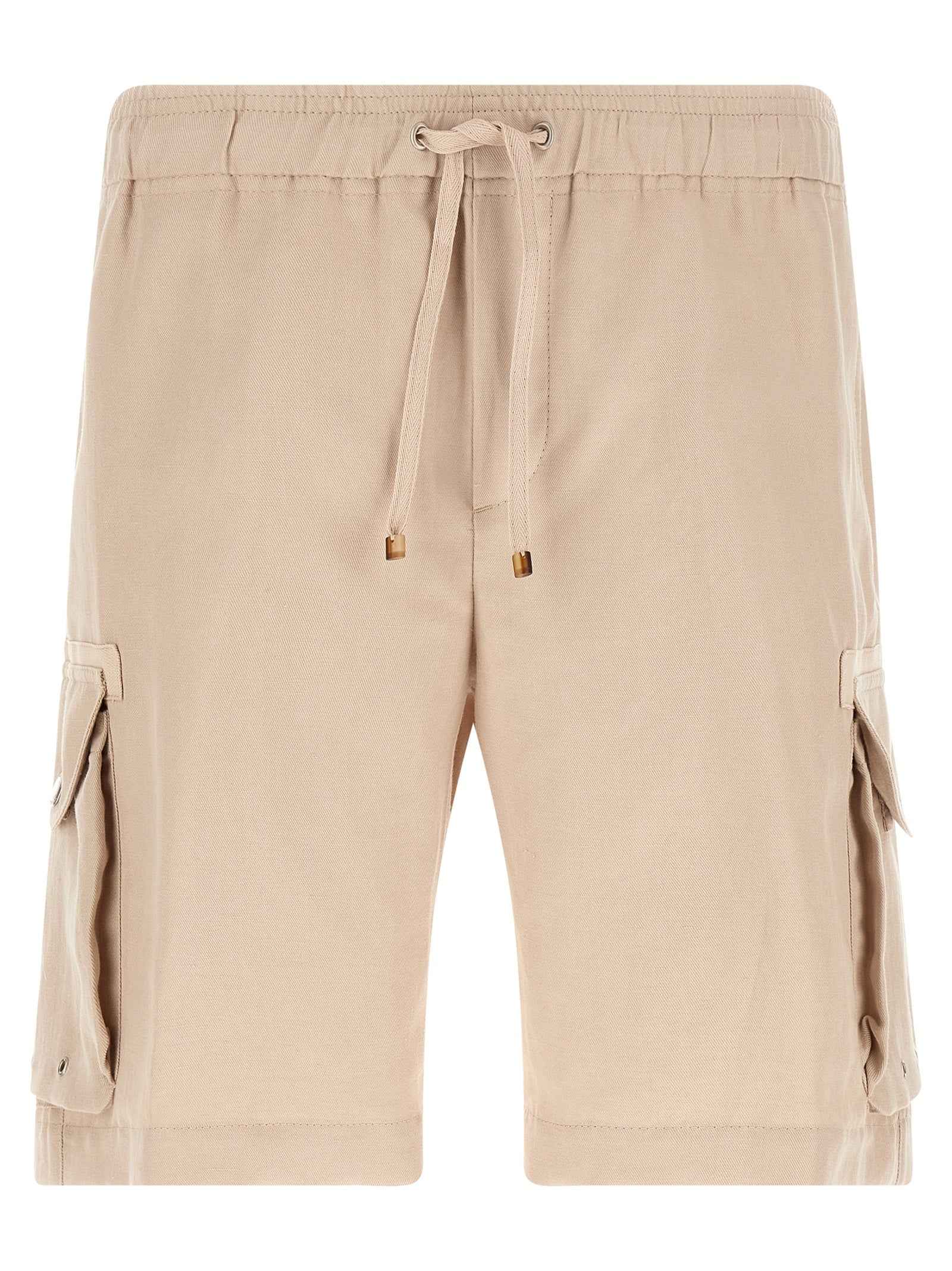 Brunello Cucinelli Beige Linen Bermuda Shorts