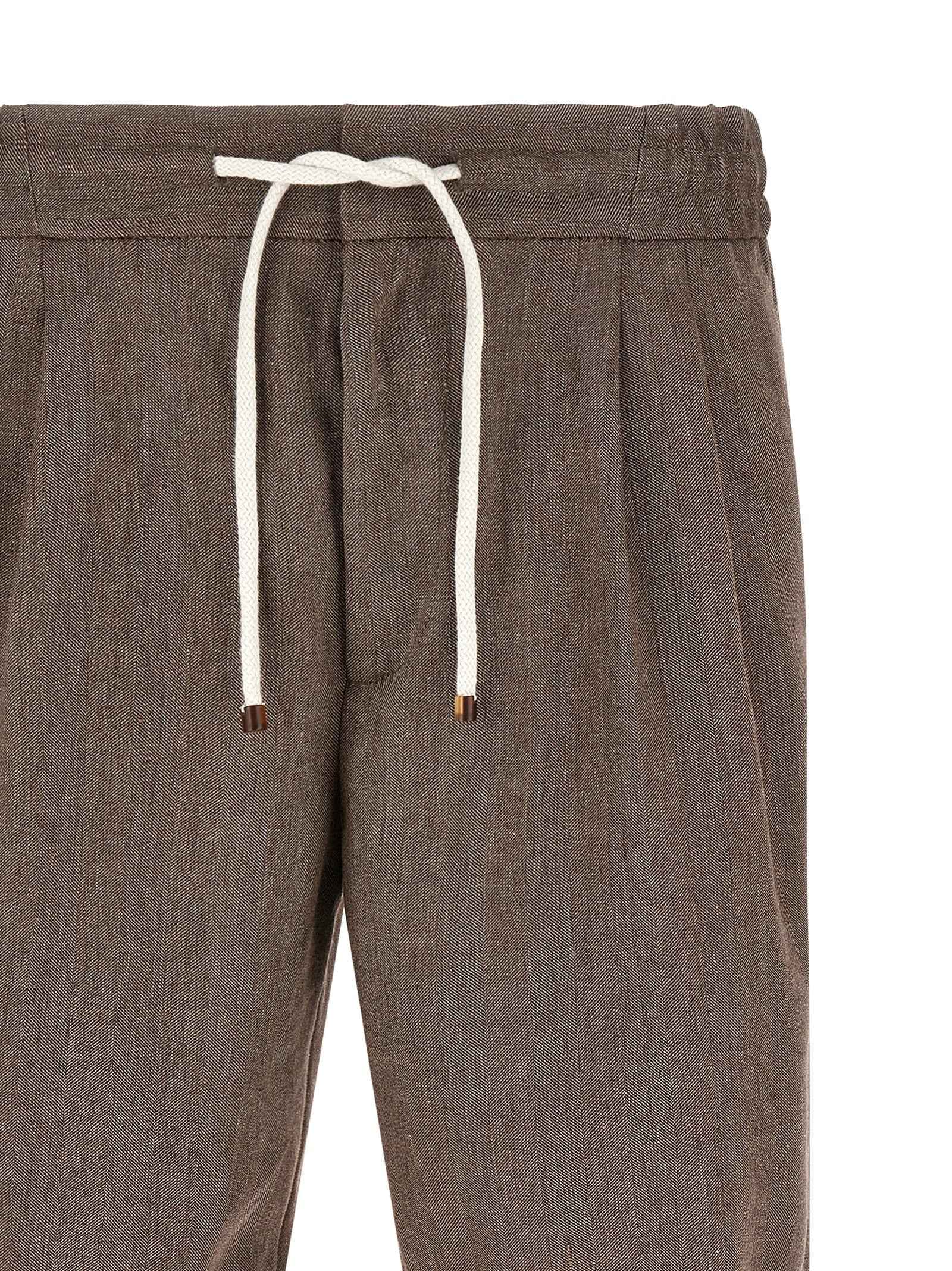 Brunello Cucinelli Brown Linen Bermuda Shorts