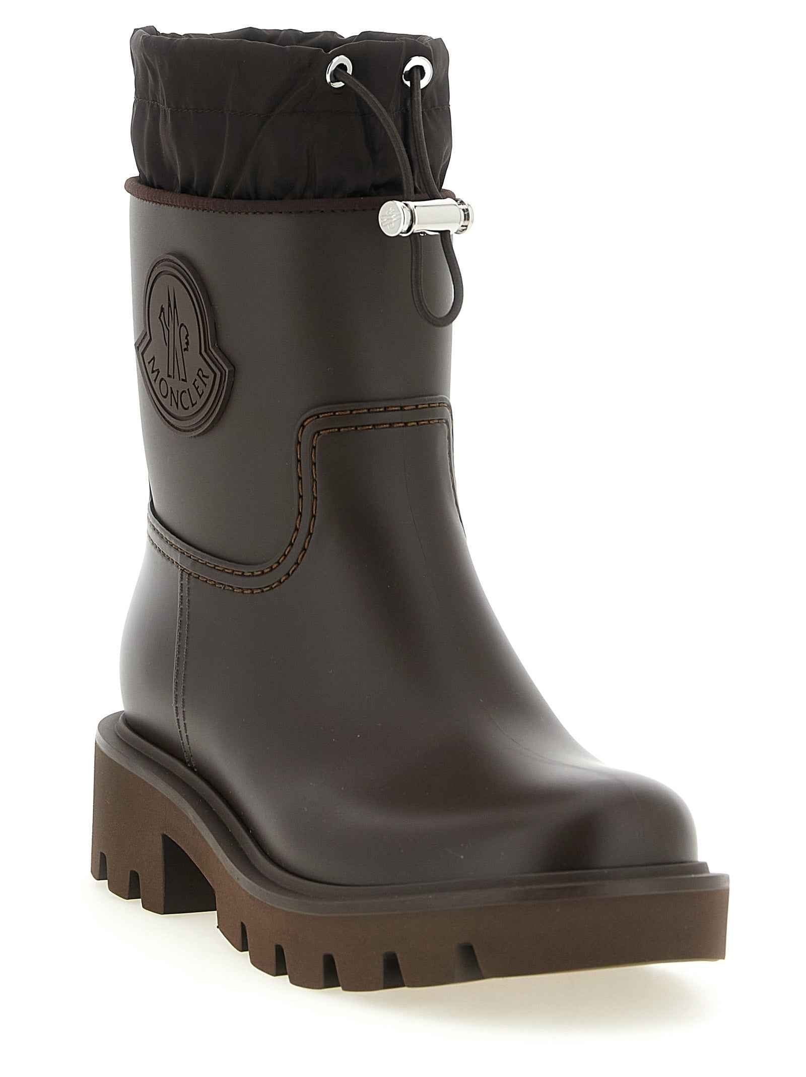 Moncler Brown Pvc Ankle Boots
