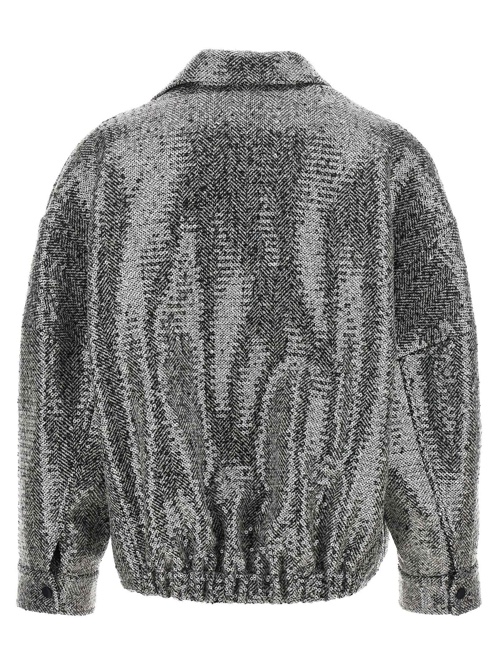 PINKO Silver Polyester Bomber