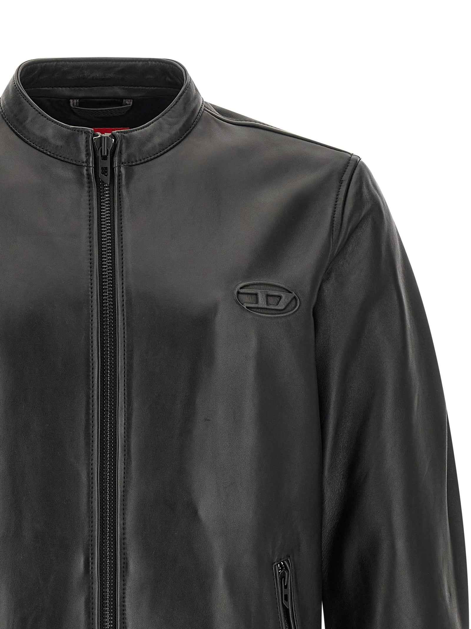 Diesel Black Lamb Leather Leather Jacket