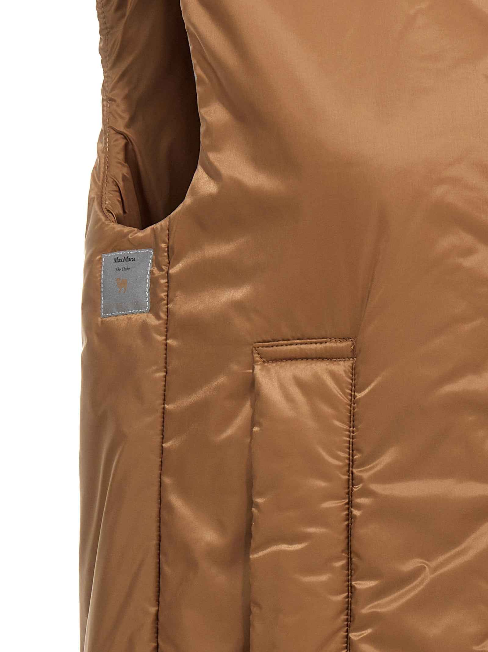 Max Mara Brown Polyester Sleeveless Jacket