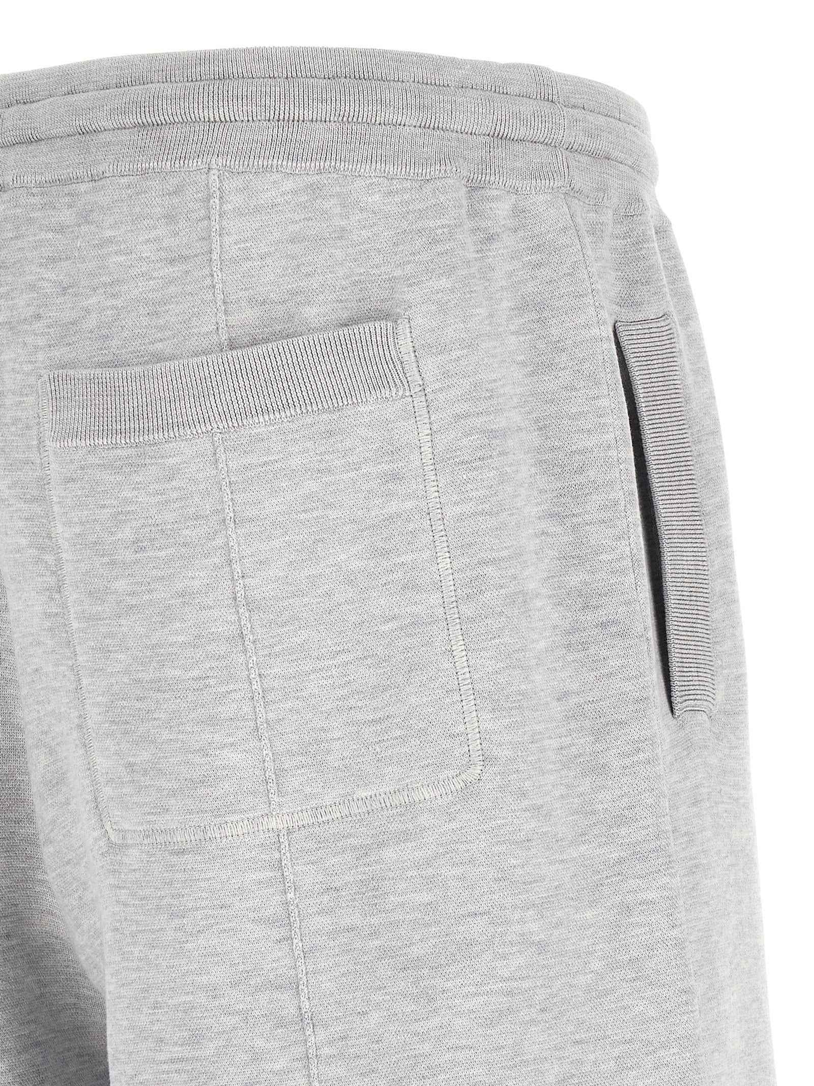 Brunello Cucinelli Gray Silk Bermuda Shorts