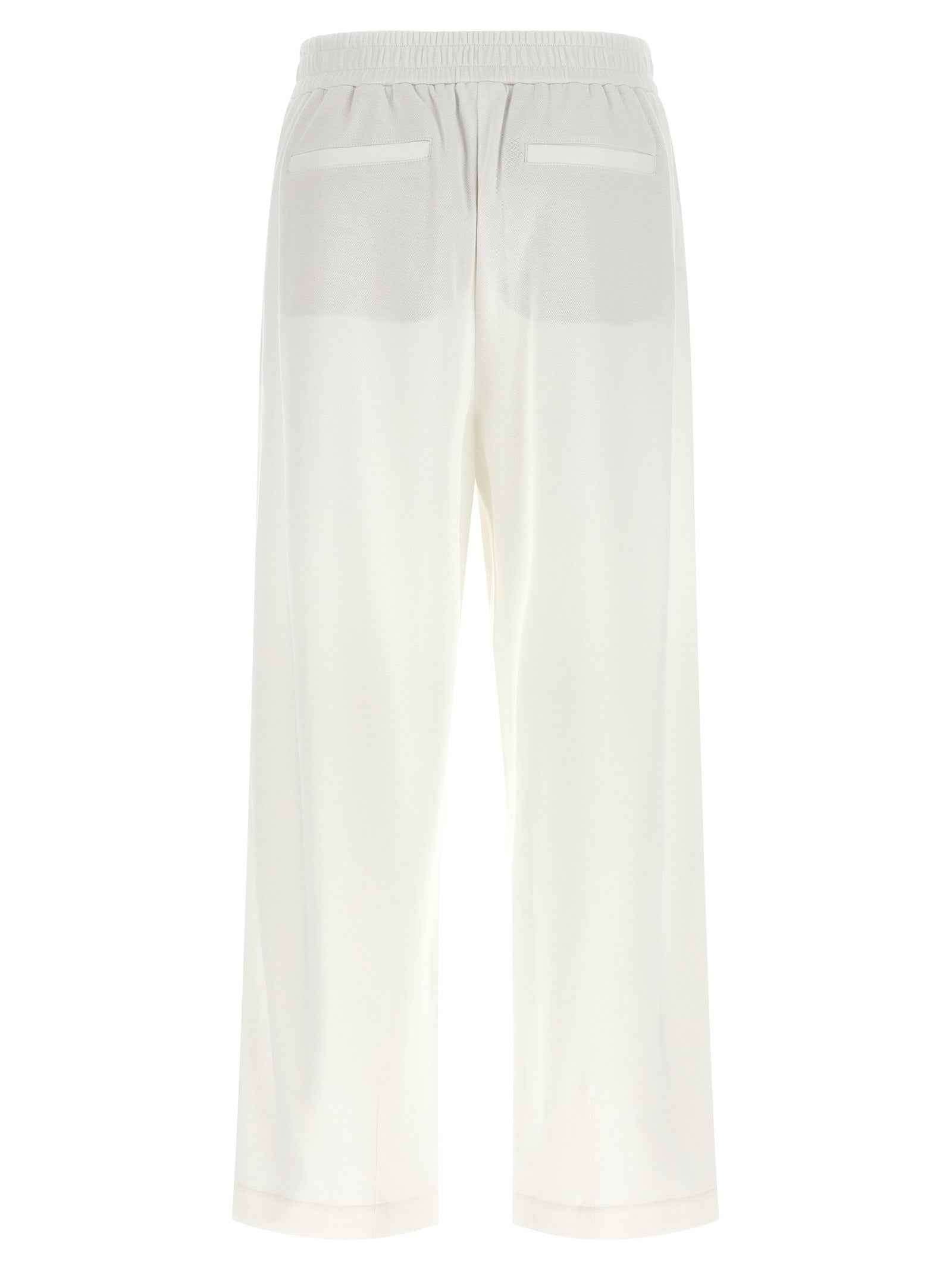 Brunello Cucinelli White Cotton Joggers (Workout Pants)