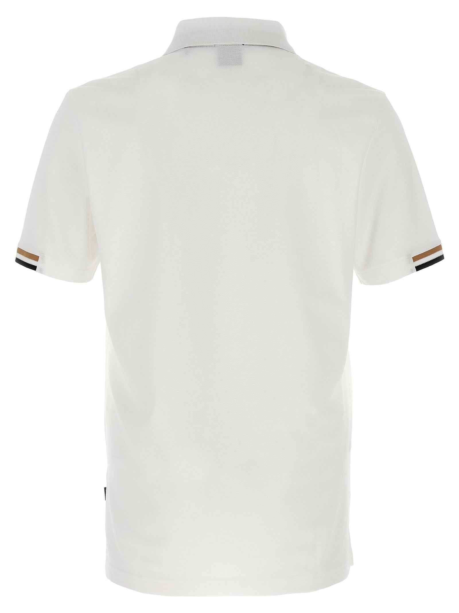 Hugo Boss White Cotton Polo Shirt