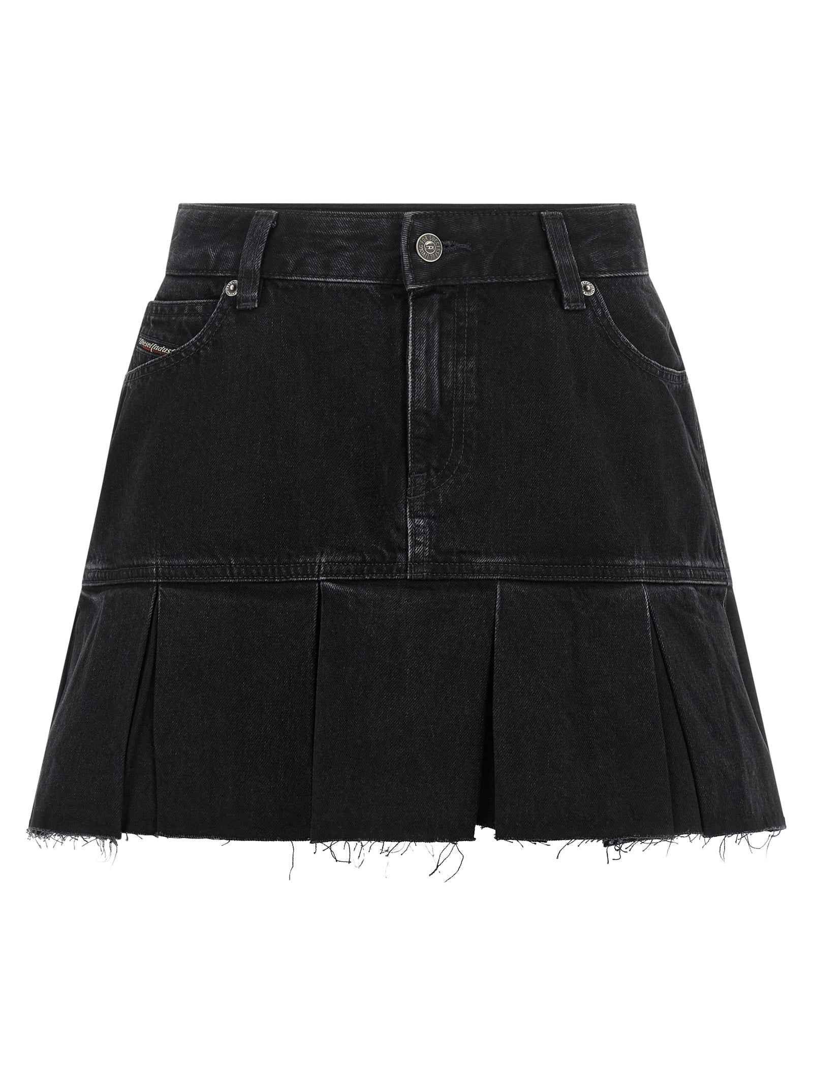 Diesel Blue Cotton Long Skirt