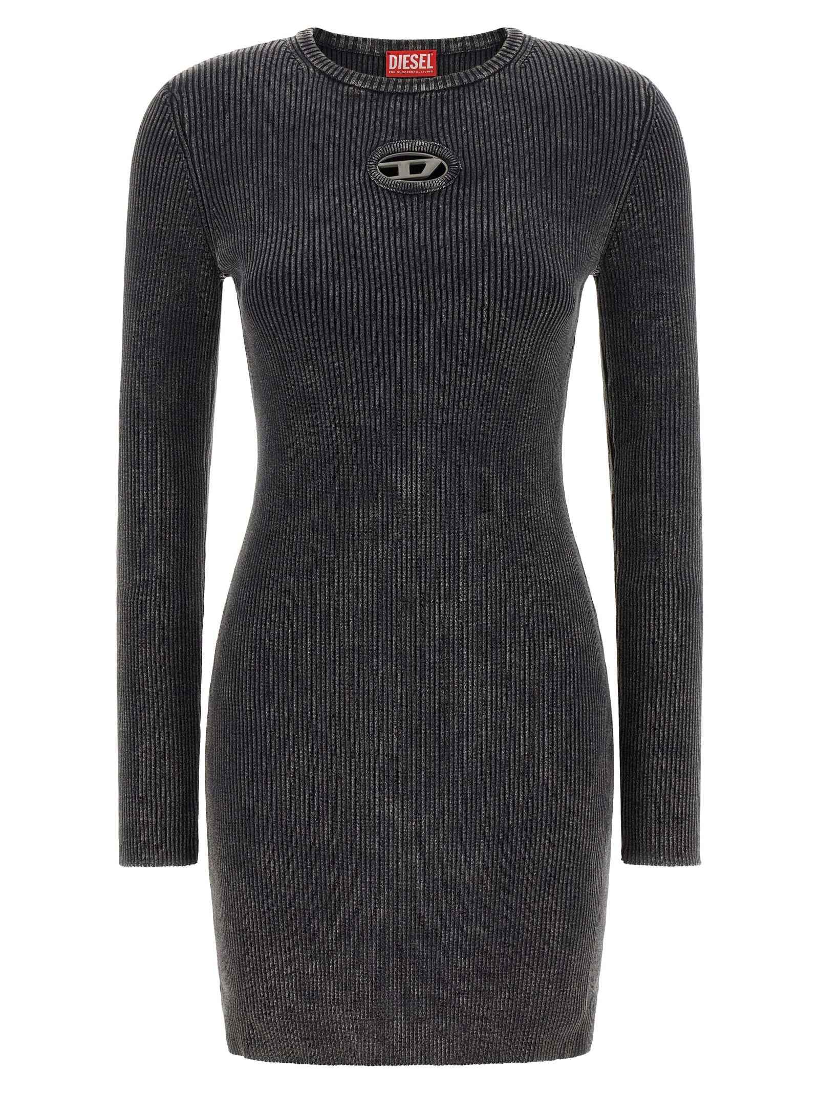 Diesel Black Cotton Short Dress