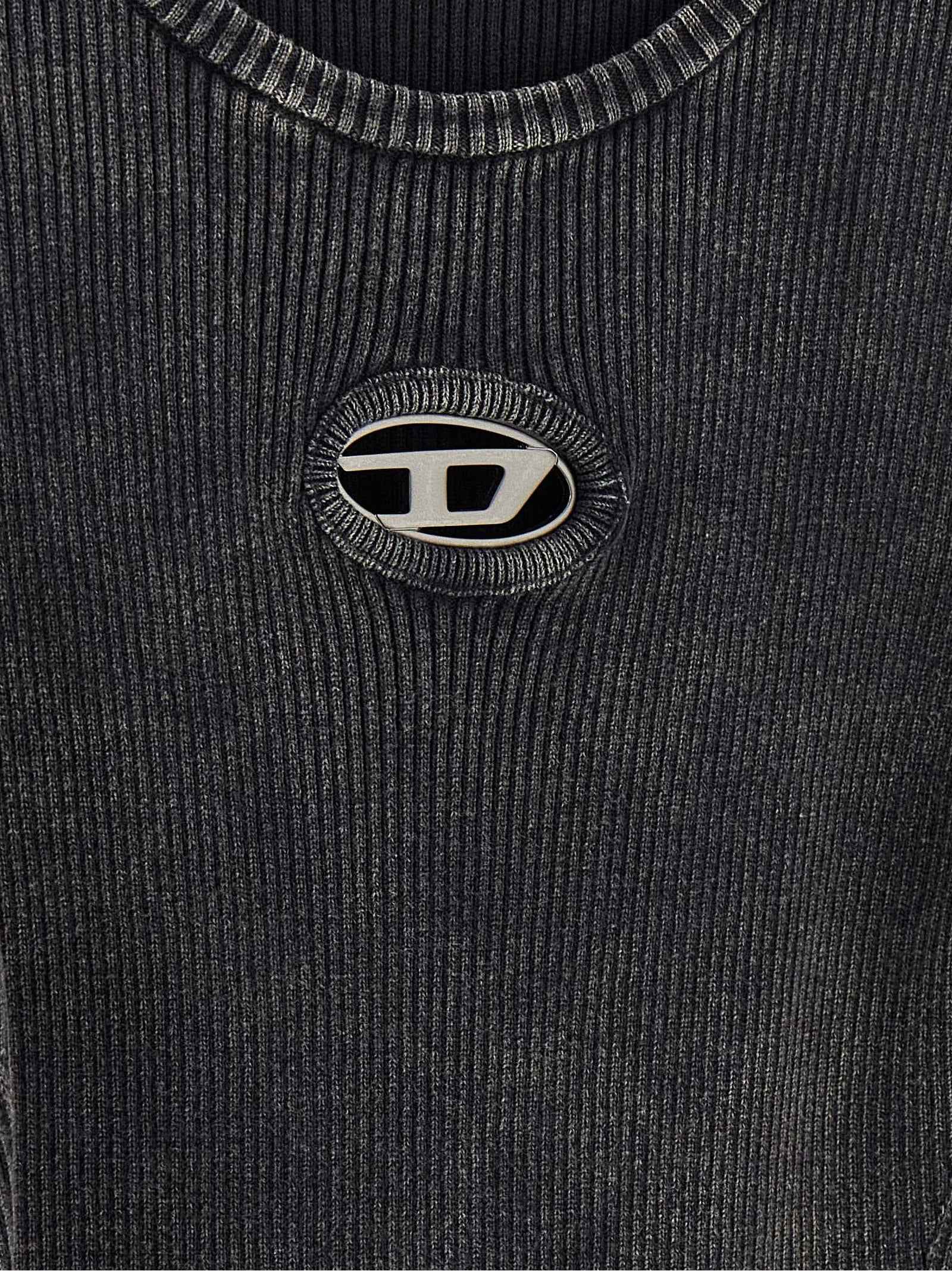 Diesel Black Cotton Short Dress