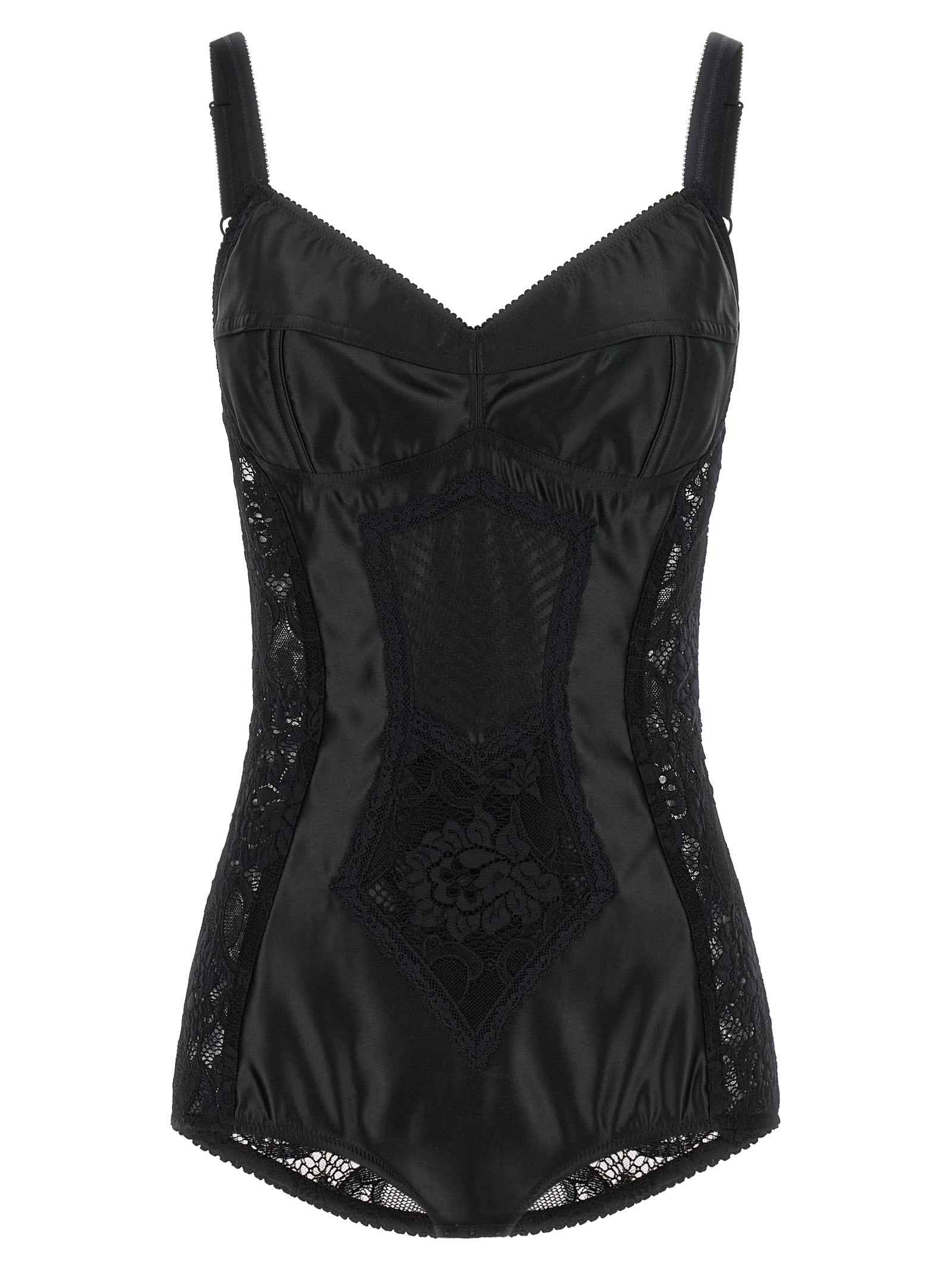 Dolce & Gabbana Black Polyamide Bodysuit