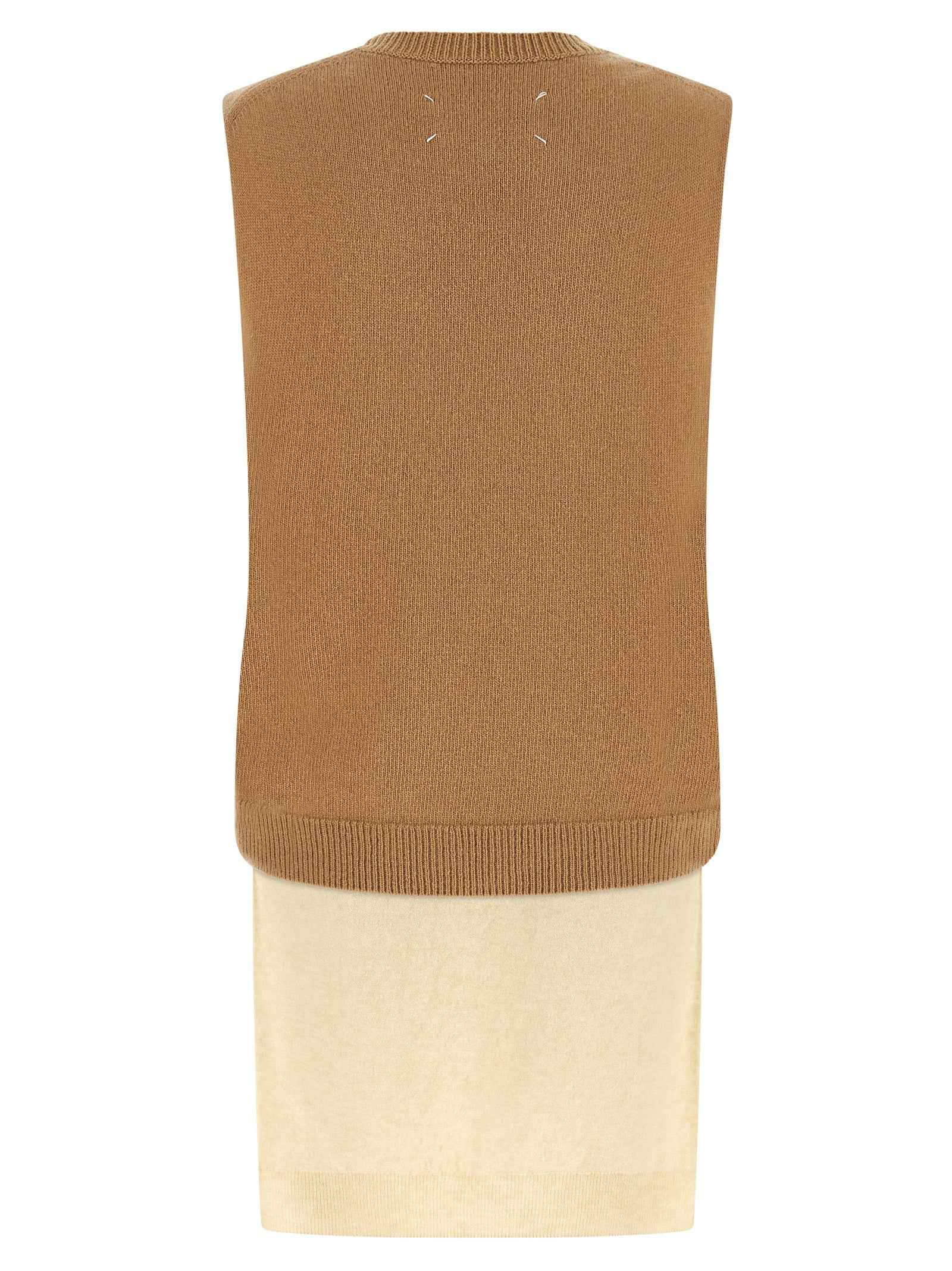 Maison Margiela Beige Virgin Wool Sleeveless Jacket