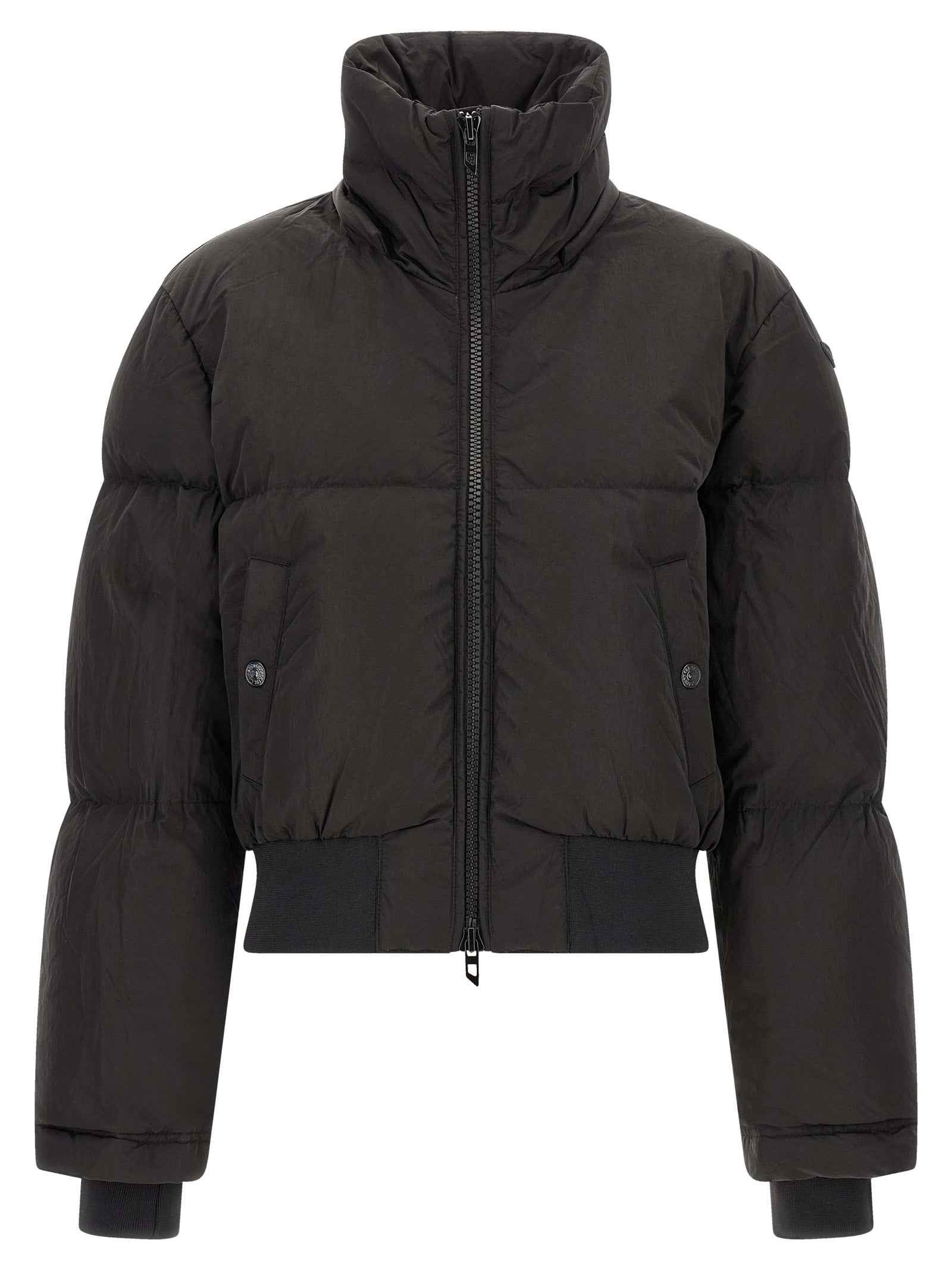 Diesel Black Polyamide Full-Length Jacket