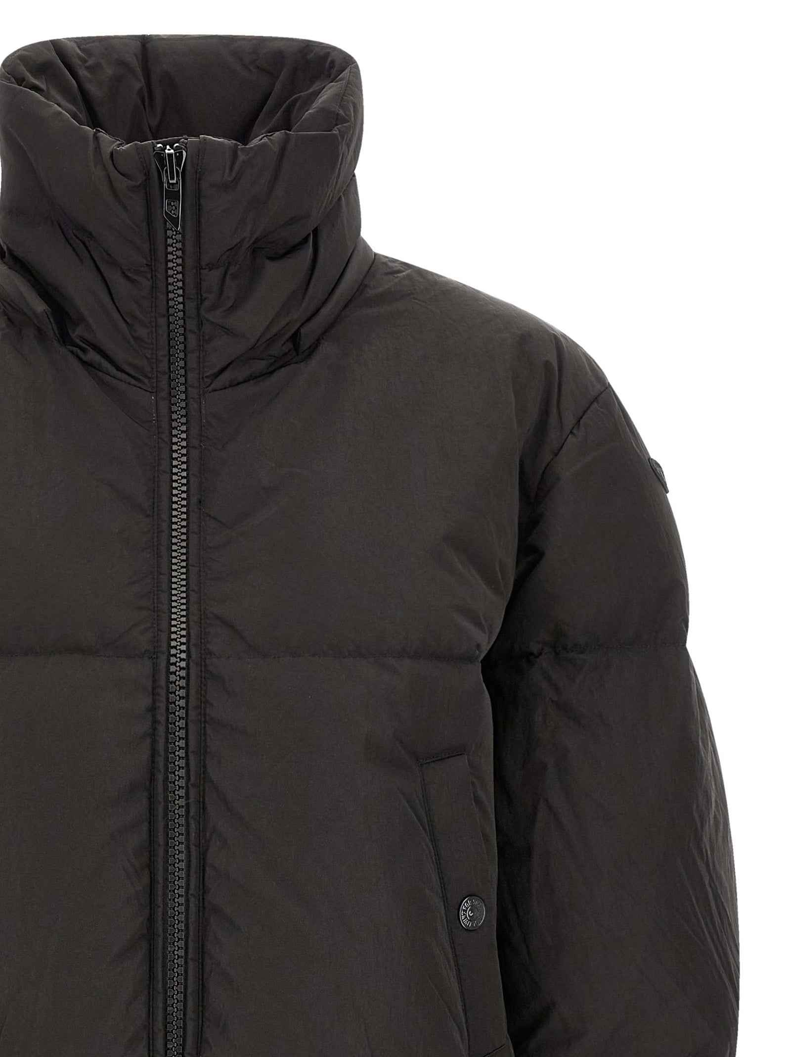 Diesel Black Polyamide Full-Length Jacket