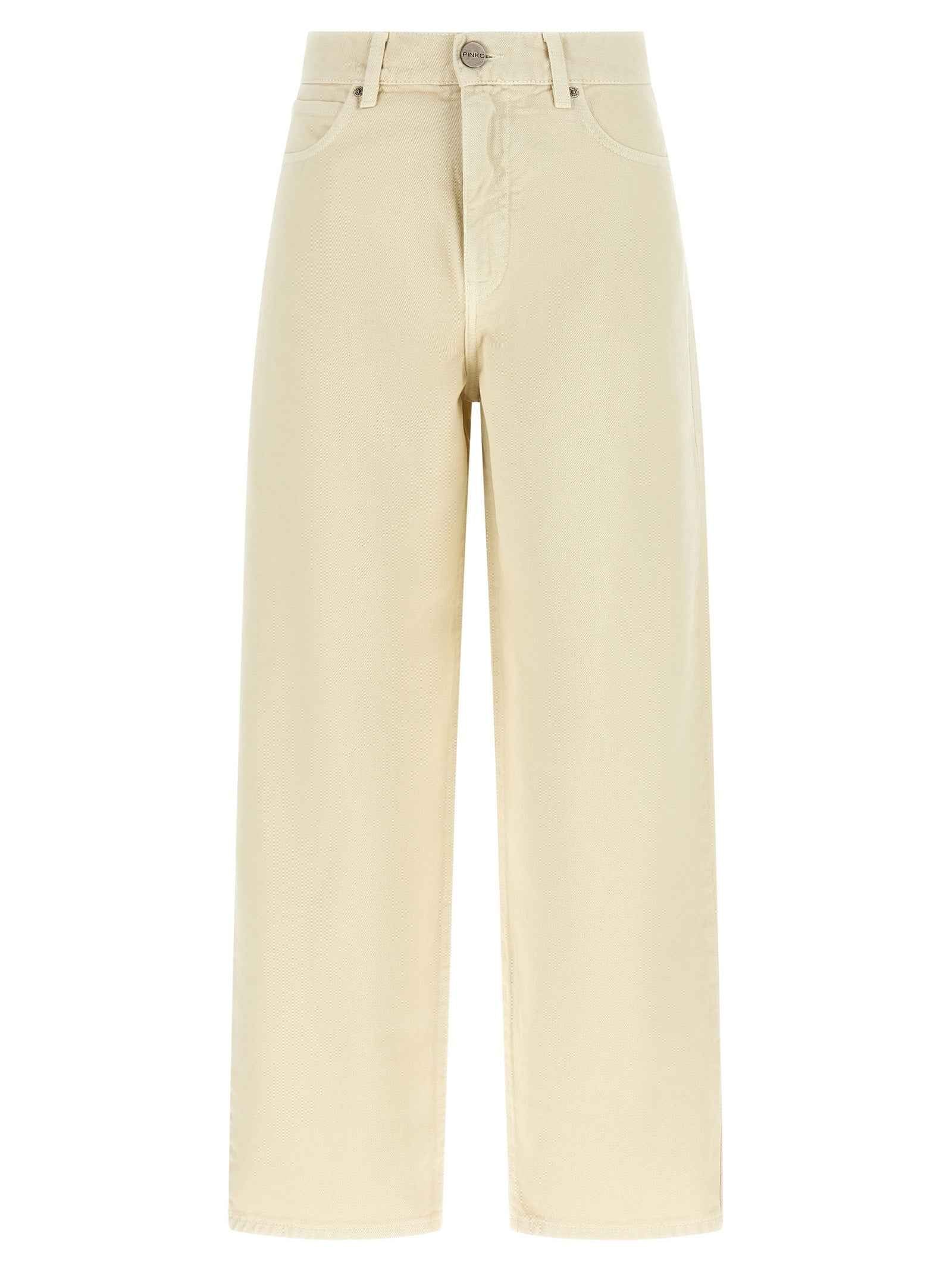 PINKO Beige Cotton Jeans Denim