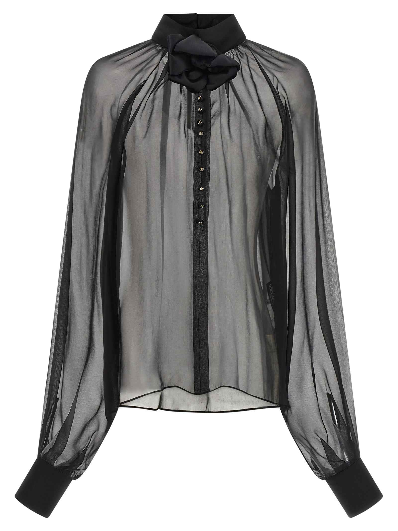 Dolce & Gabbana Black Silk Blouse