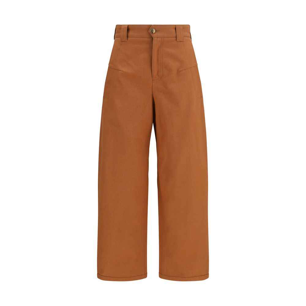 Chloé Orange Cotton Casual Pants