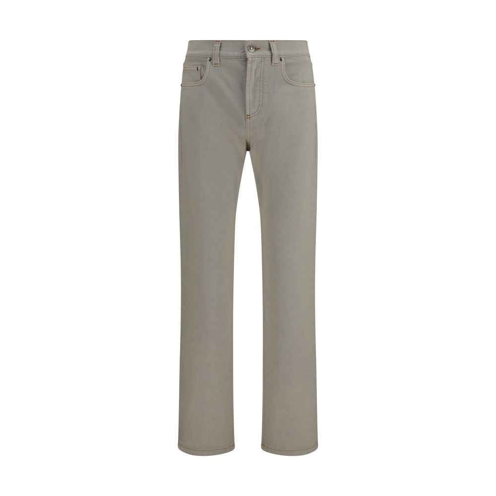 Versace Beige Cotton Tapered Jeans