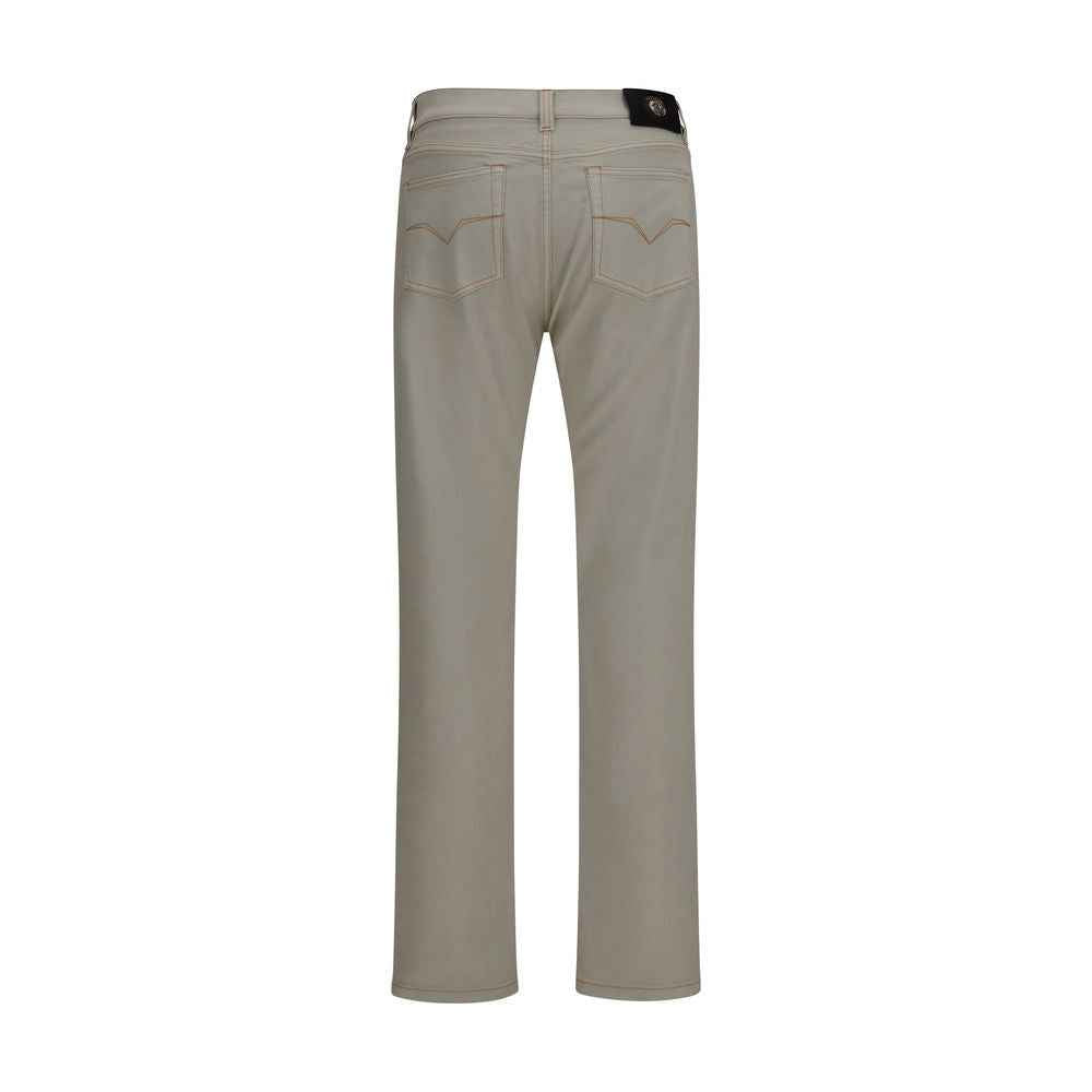 Versace Beige Cotton Tapered Jeans