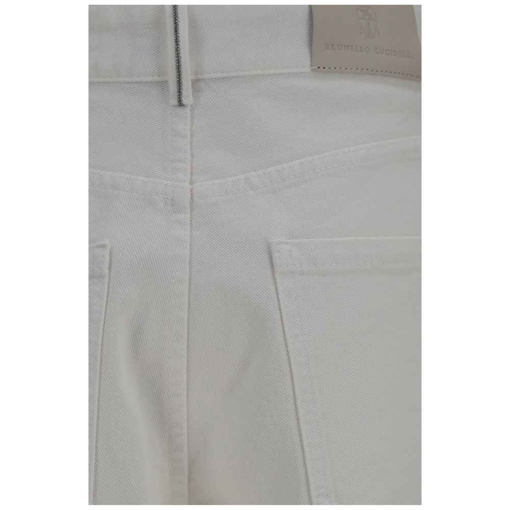 Brunello Cucinelli Beige Cotton Jeans Denim