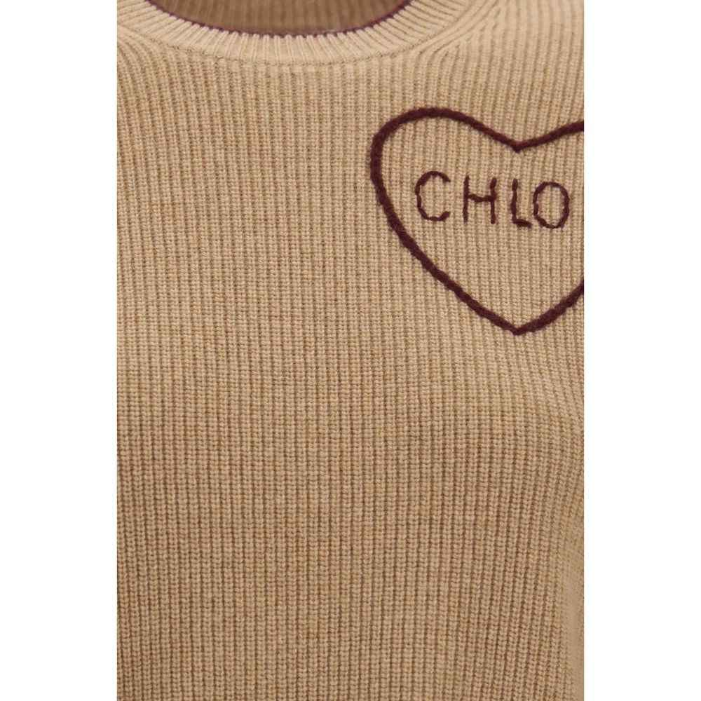 Chloé Beige Wool Oves Aries Sweatshirt