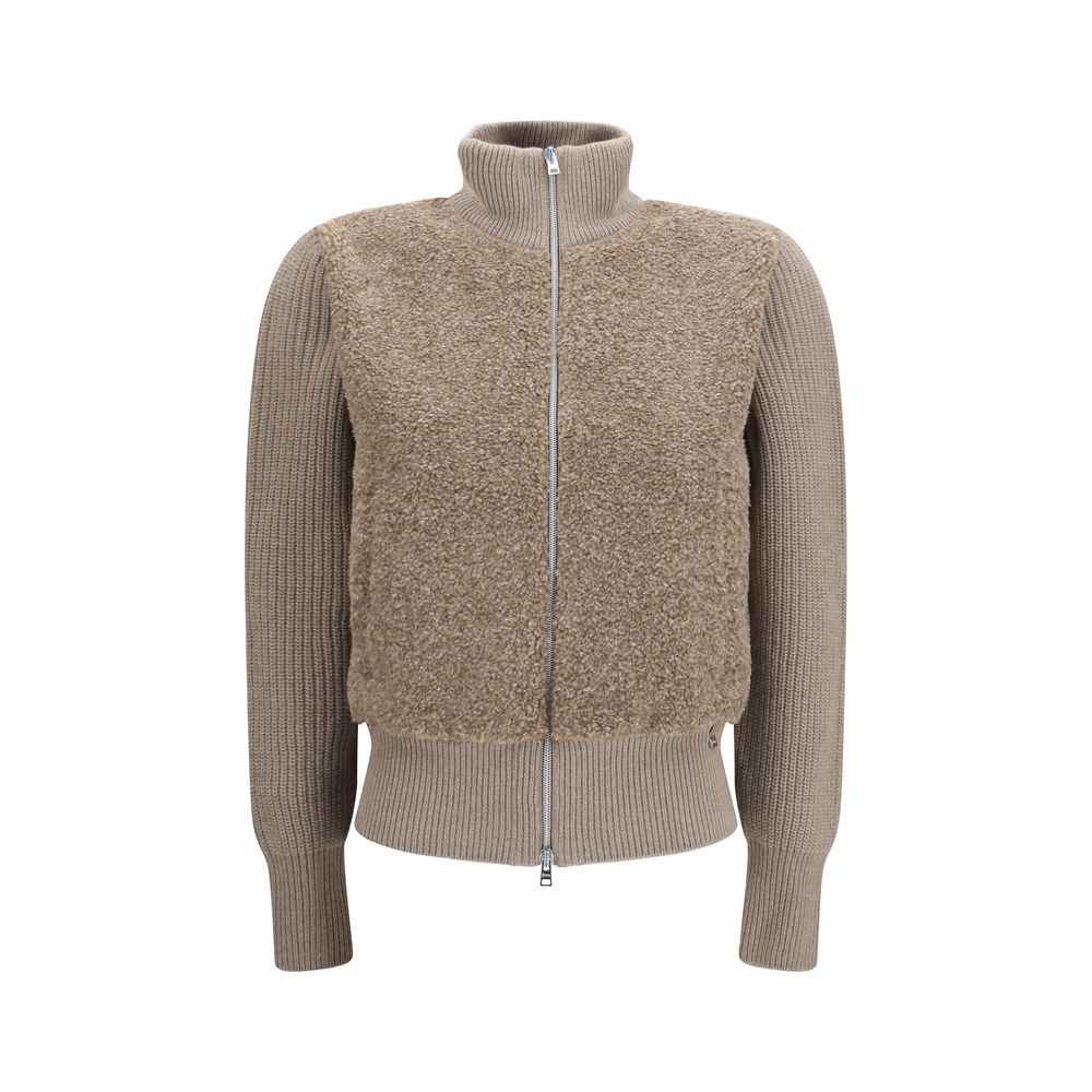 Herno Beige Wool Oves Aries Cardigan
