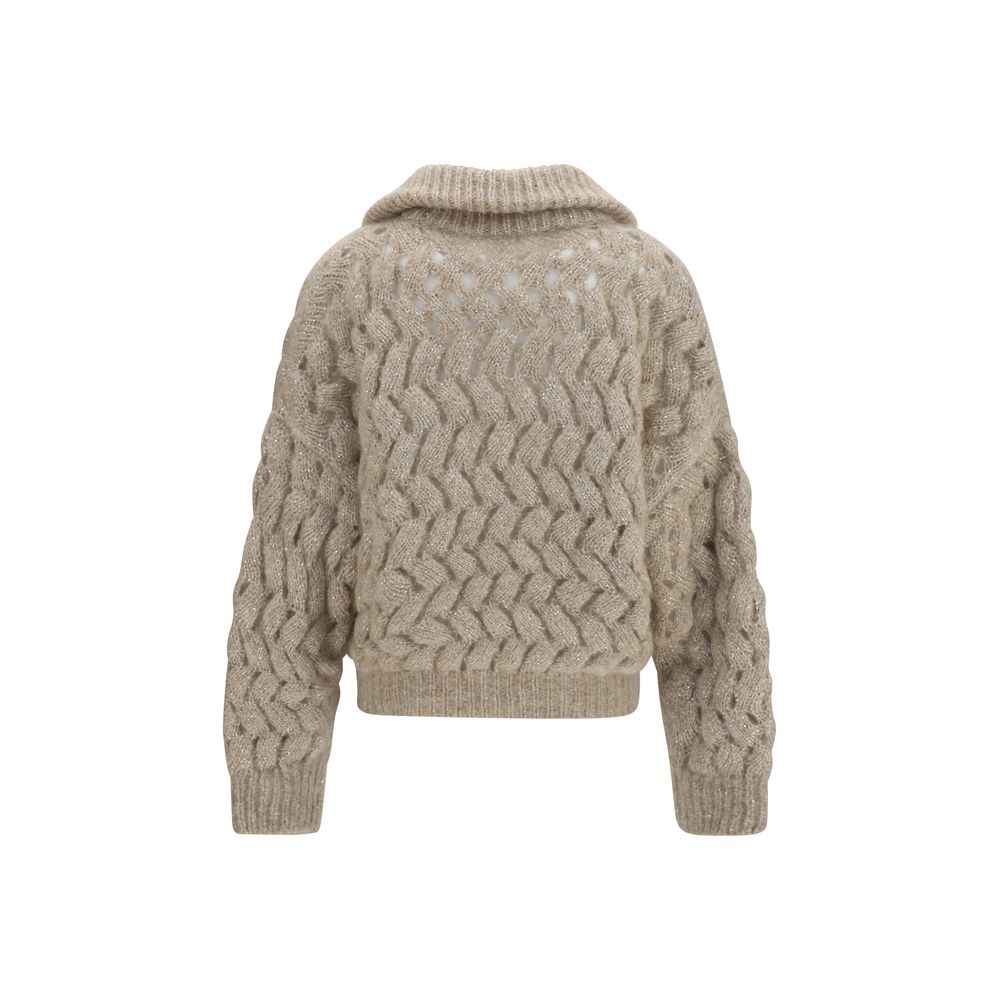 Brunello Cucinelli Beige Wool Oves Aries Cardigan