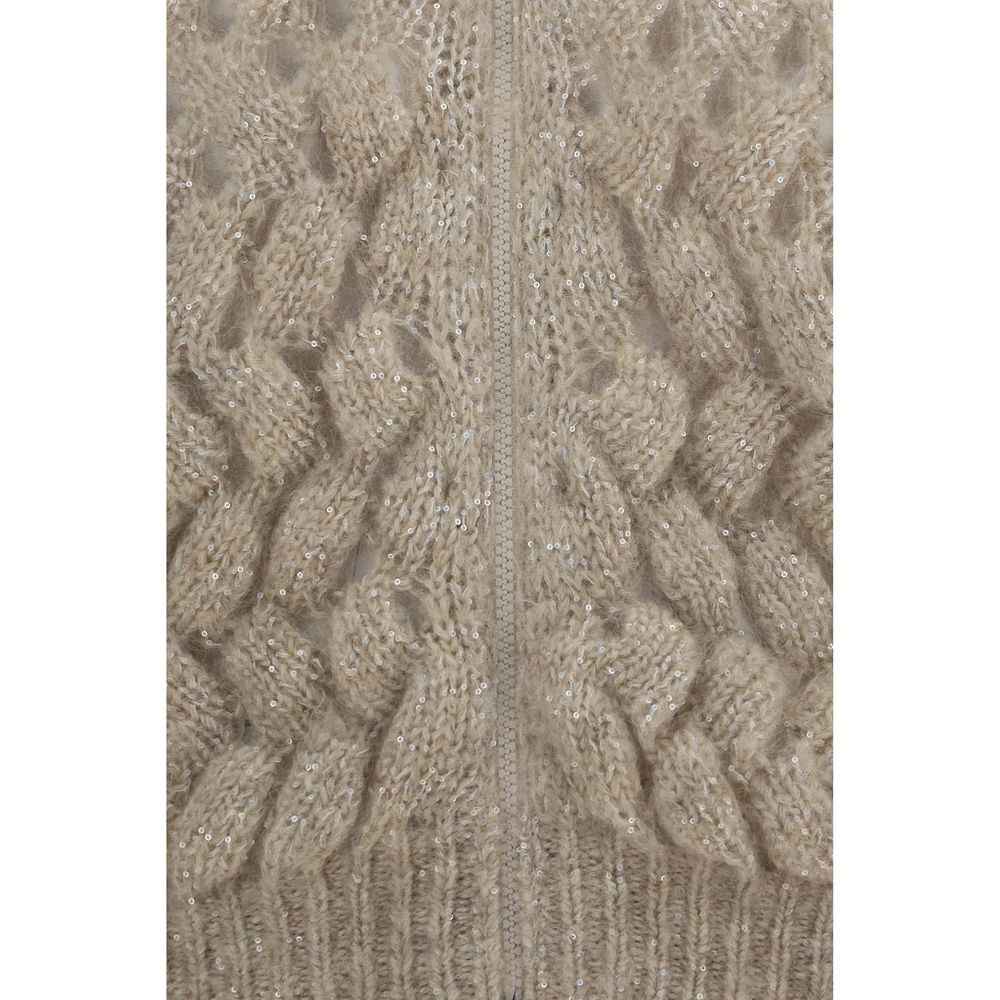 Brunello Cucinelli Beige Wool Oves Aries Cardigan