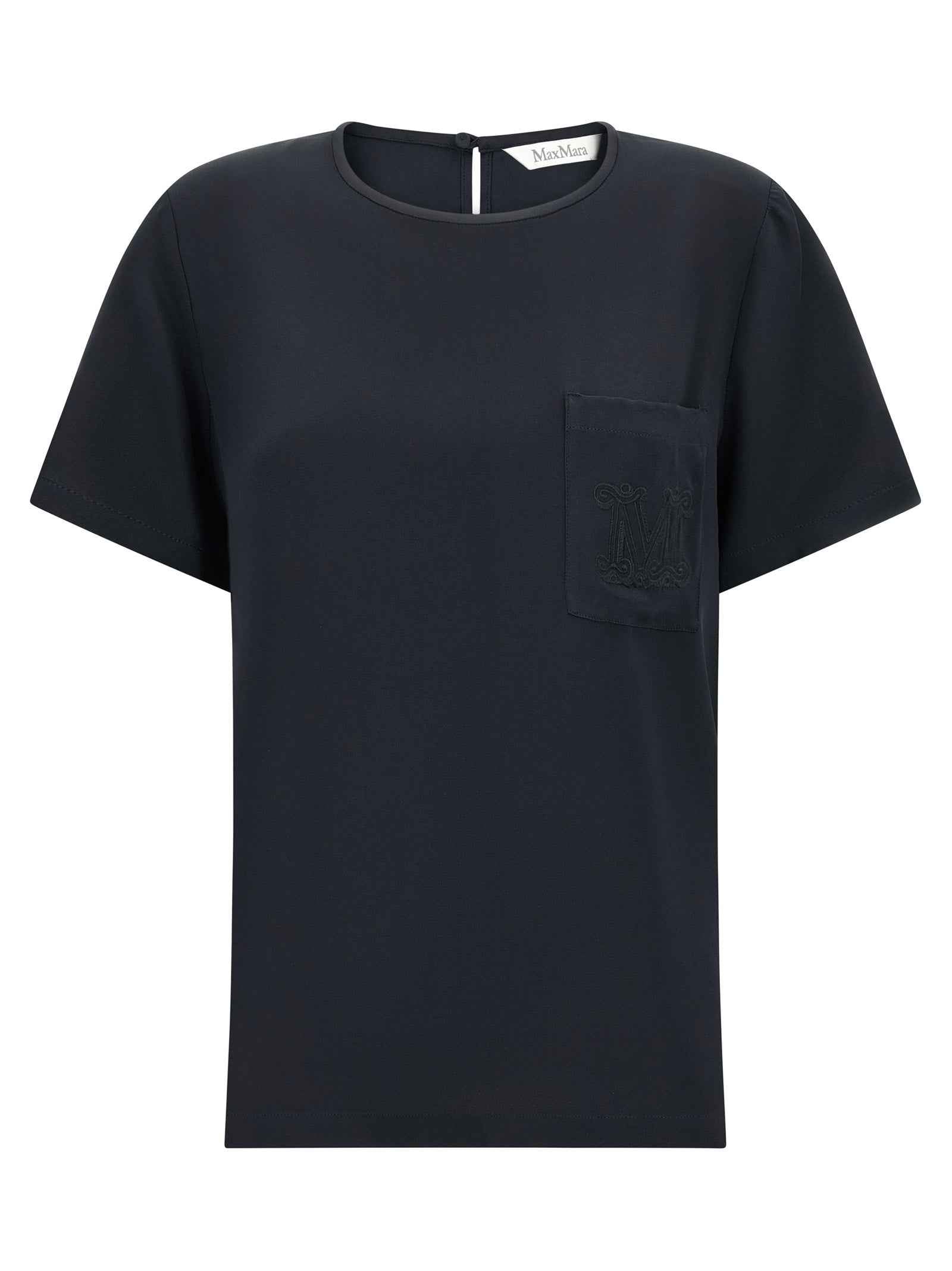 Max Mara Black Silk Blouse
