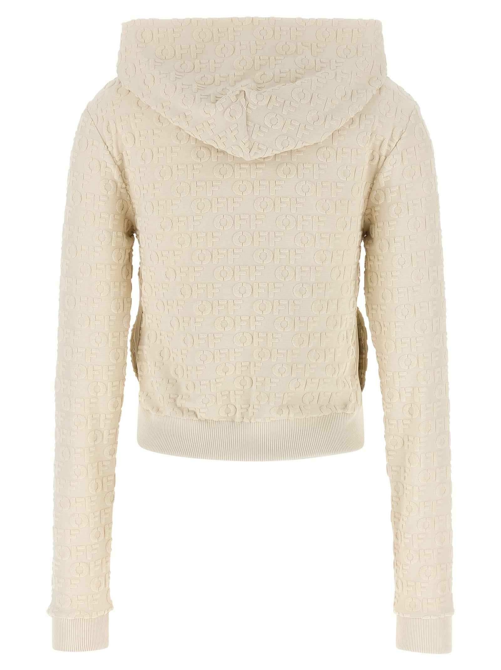 Off-White Beige Cotton Sweatshirt