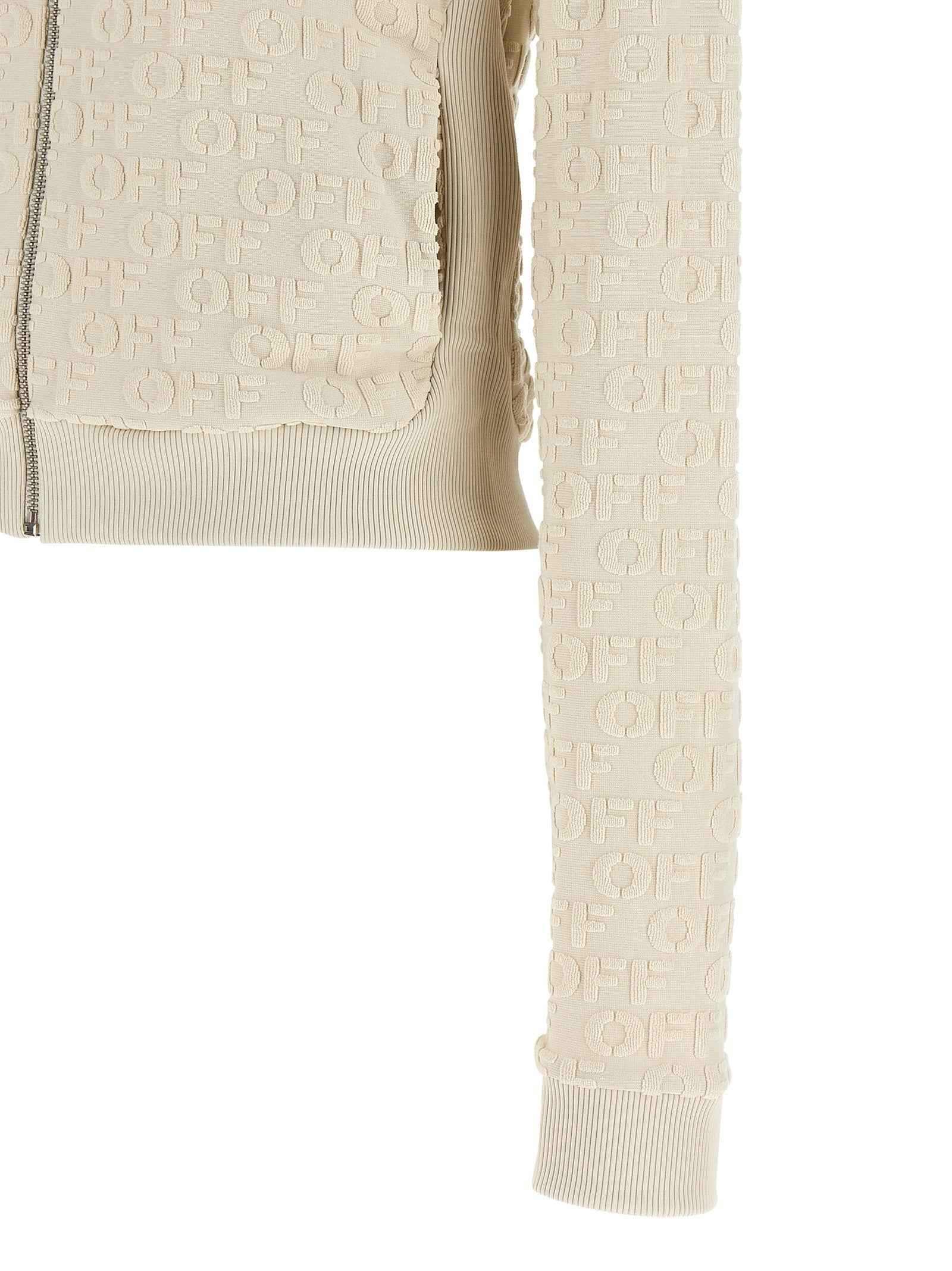 Off-White Beige Cotton Sweatshirt
