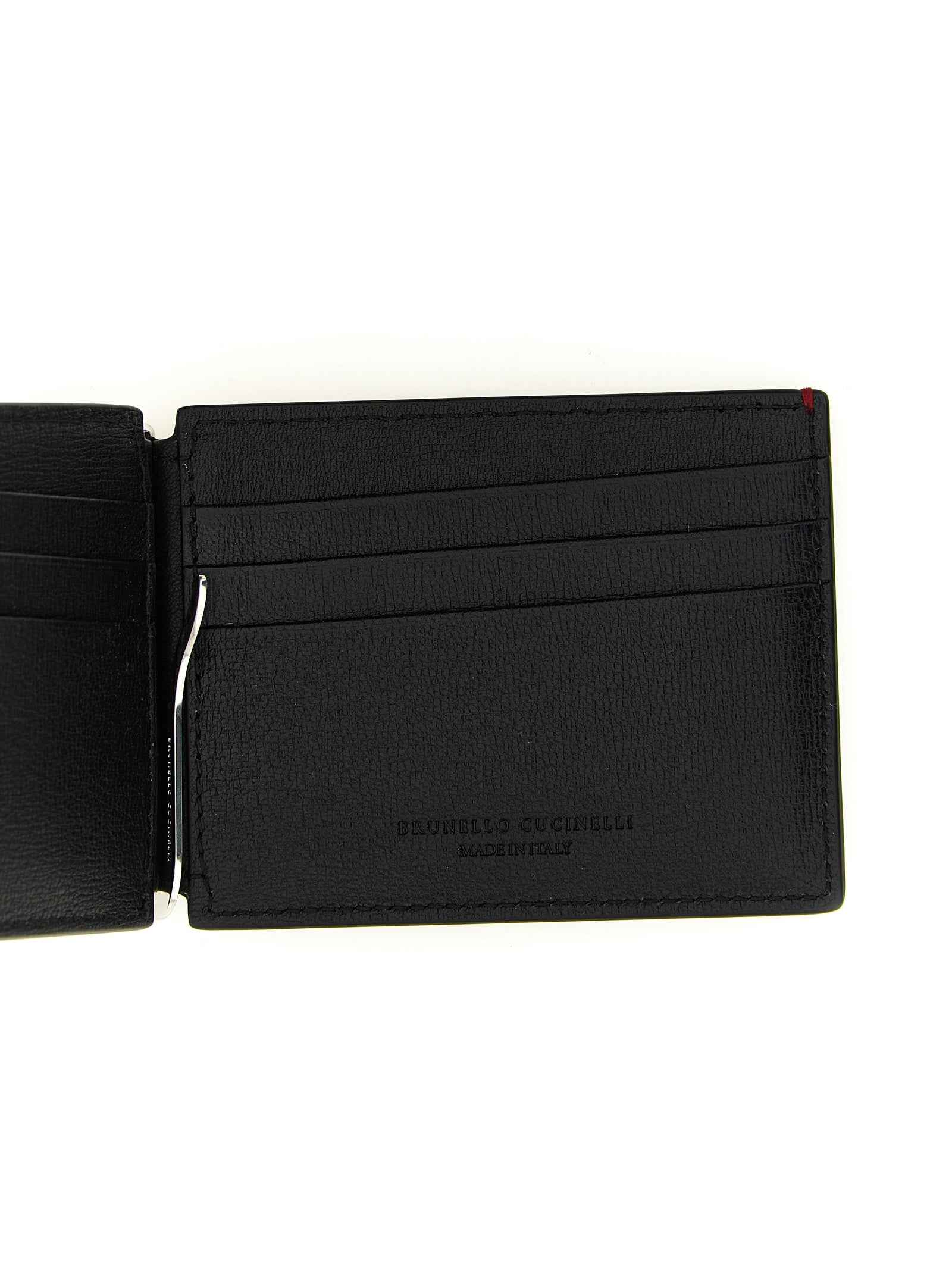 Brunello Cucinelli Black Goatskin Money Clip