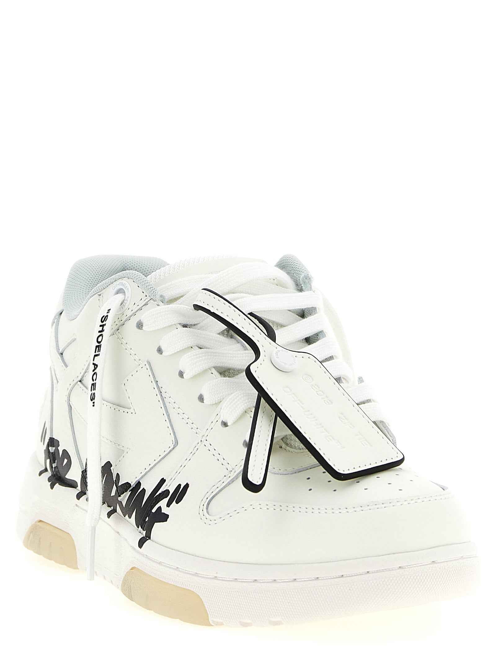 Off-White Bicolor Calfskin Athletic Sneakers