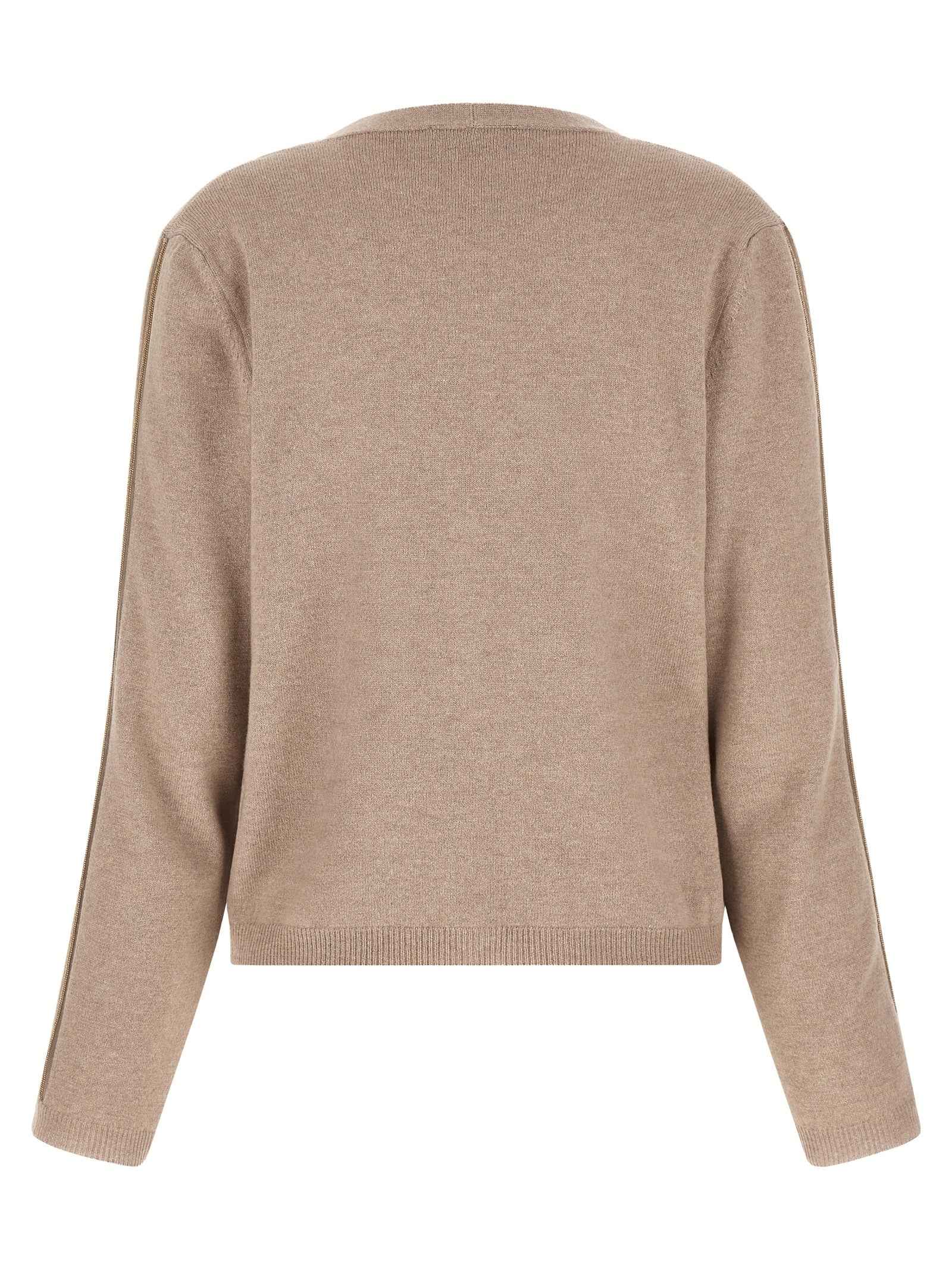 Fabiana Filippi Beige Virgin Wool Cardigan
