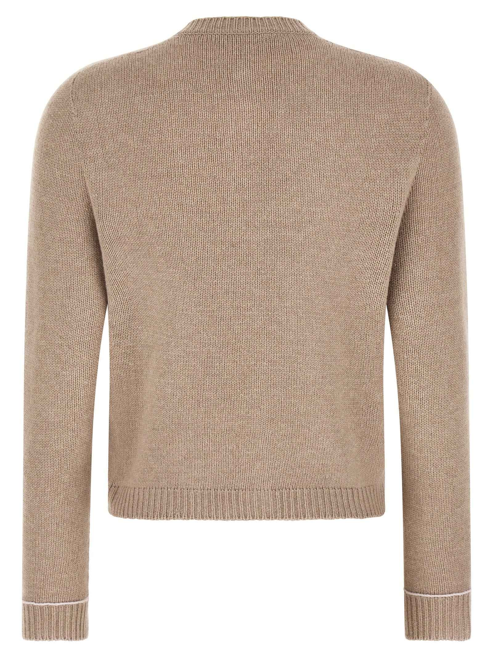 Fabiana Filippi Beige Virgin Wool Cardigan