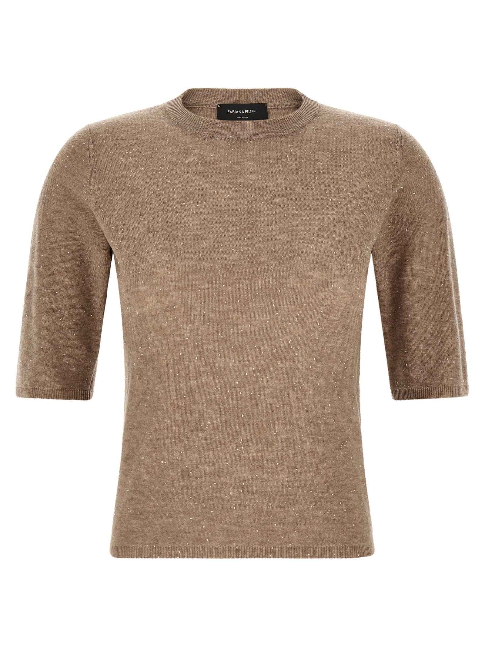 Fabiana Filippi Beige Wool T-Shirt