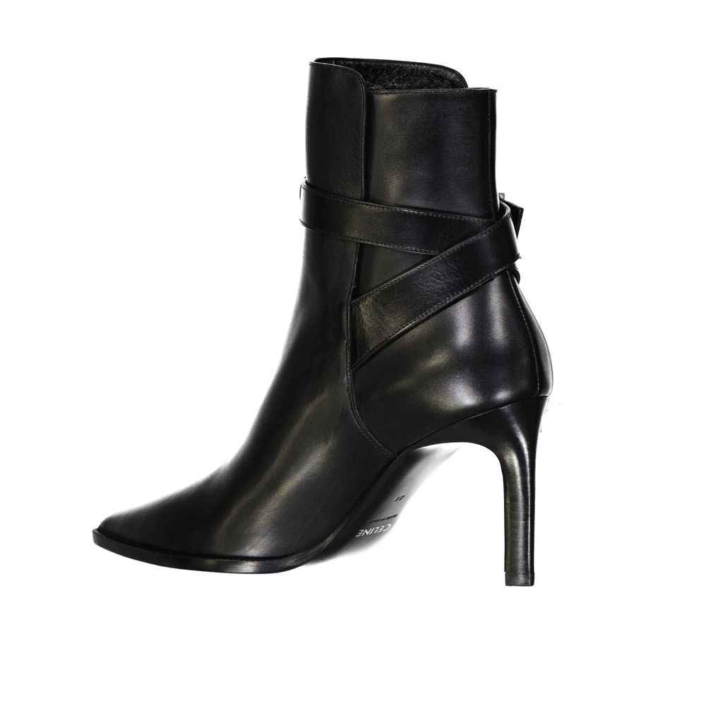 Celine Black Calfskin High Heel Boots