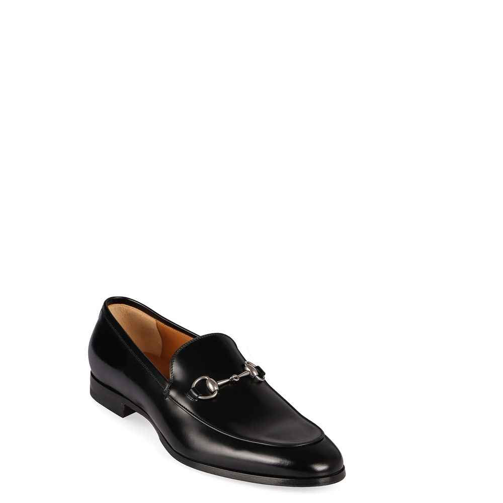 Gucci Black Calfskin Slip-On Loafers